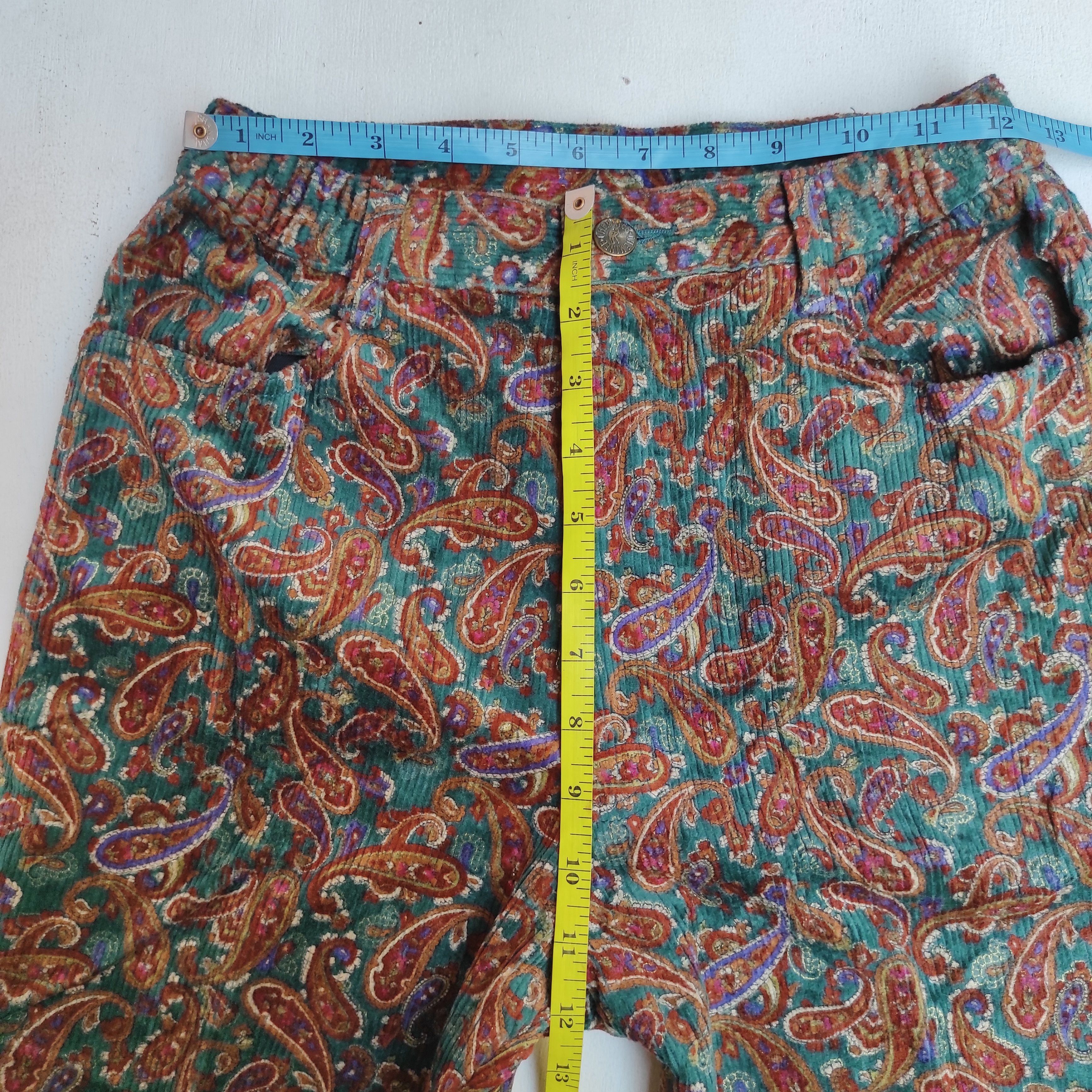Hysteric Glamour 80s Cheminee High Waist Paisley Corduroy pants size 25 Size 25" / US 0 / IT 36 - 16 Thumbnail