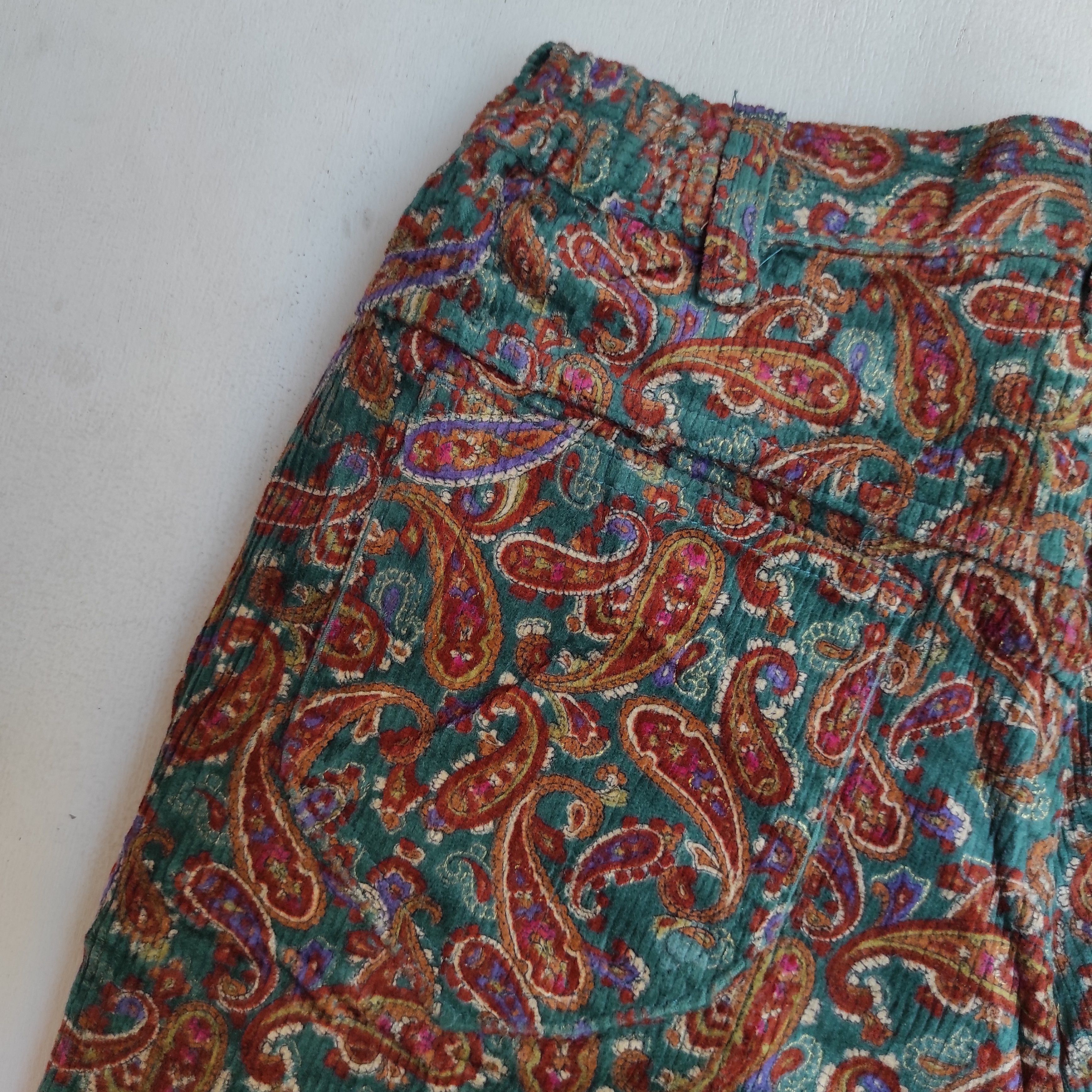 Hysteric Glamour 80s Cheminee High Waist Paisley Corduroy pants size 25 Size 25" / US 0 / IT 36 - 13 Thumbnail