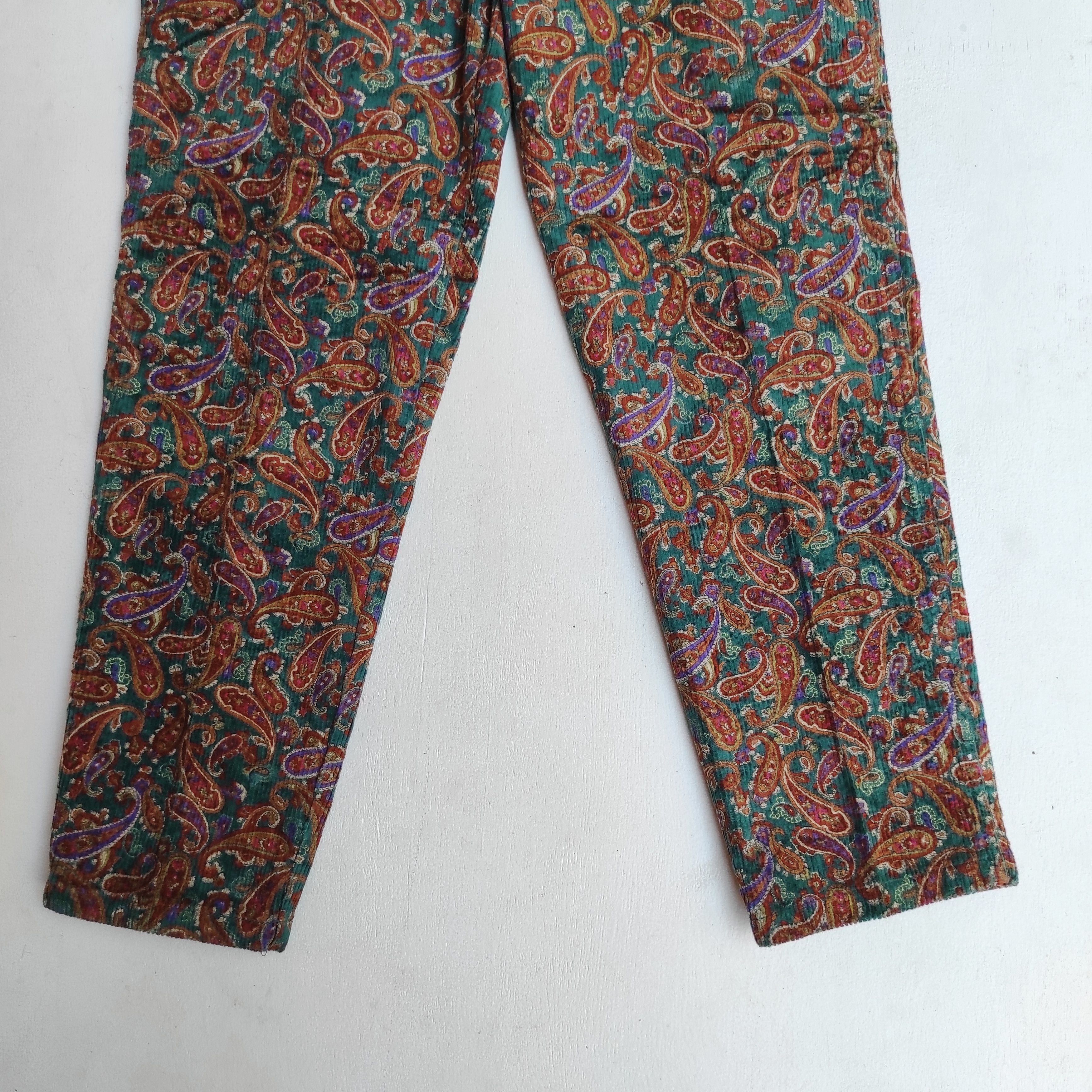 Hysteric Glamour 80s Cheminee High Waist Paisley Corduroy pants size 25 Size 25" / US 0 / IT 36 - 3 Thumbnail
