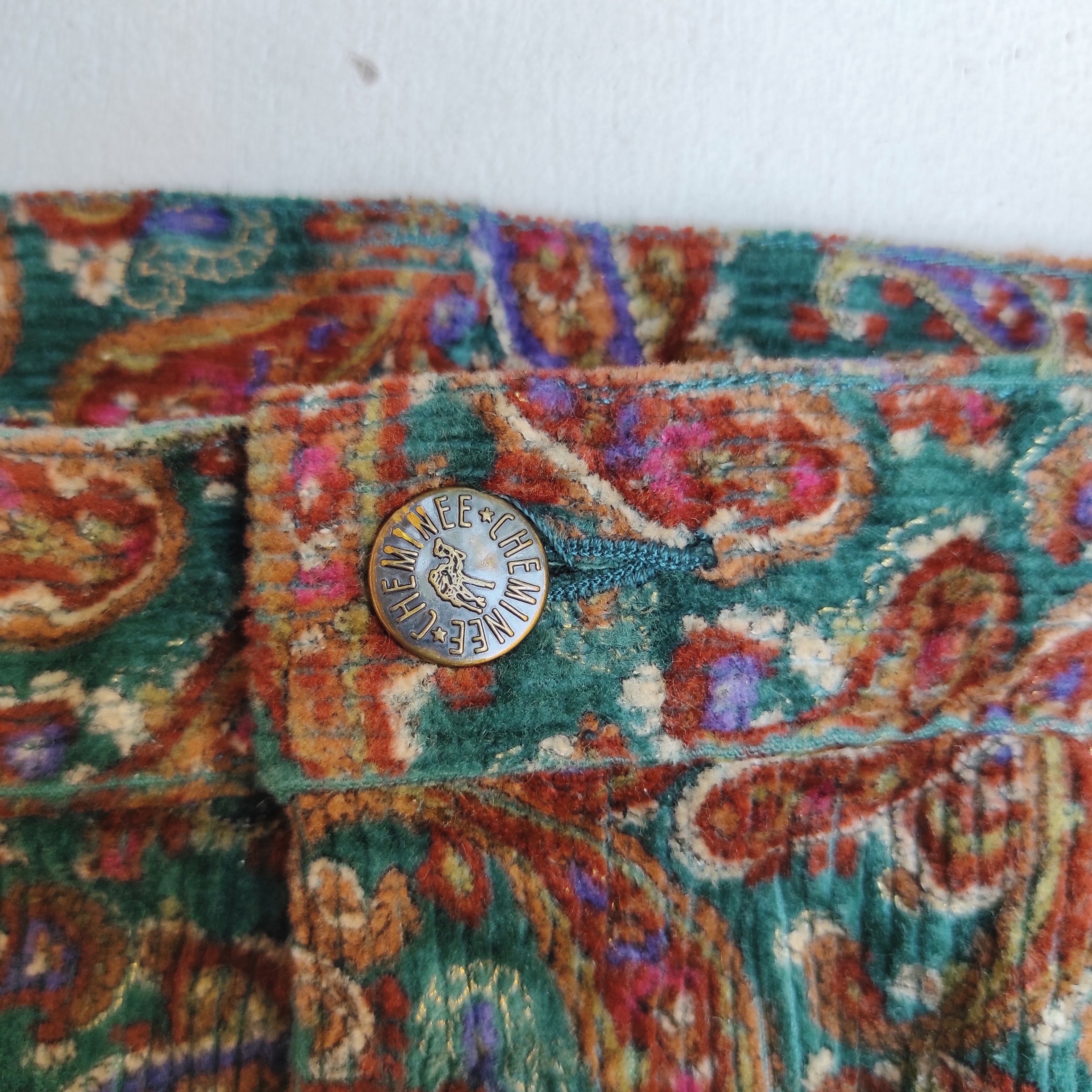 Hysteric Glamour 80s Cheminee High Waist Paisley Corduroy pants size 25 Size 25" / US 0 / IT 36 - 7 Thumbnail