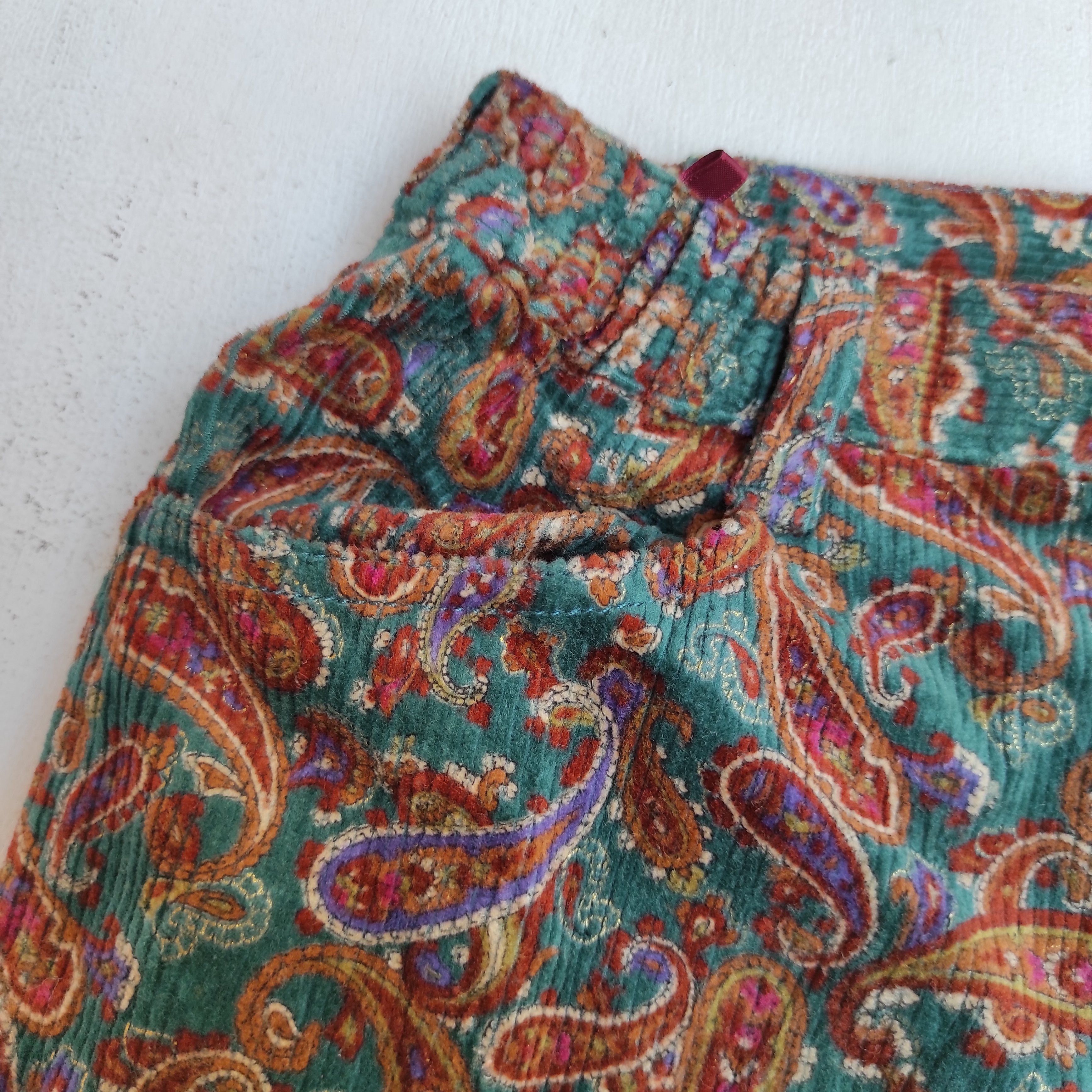 Hysteric Glamour 80s Cheminee High Waist Paisley Corduroy pants size 25 Size 25" / US 0 / IT 36 - 5 Thumbnail