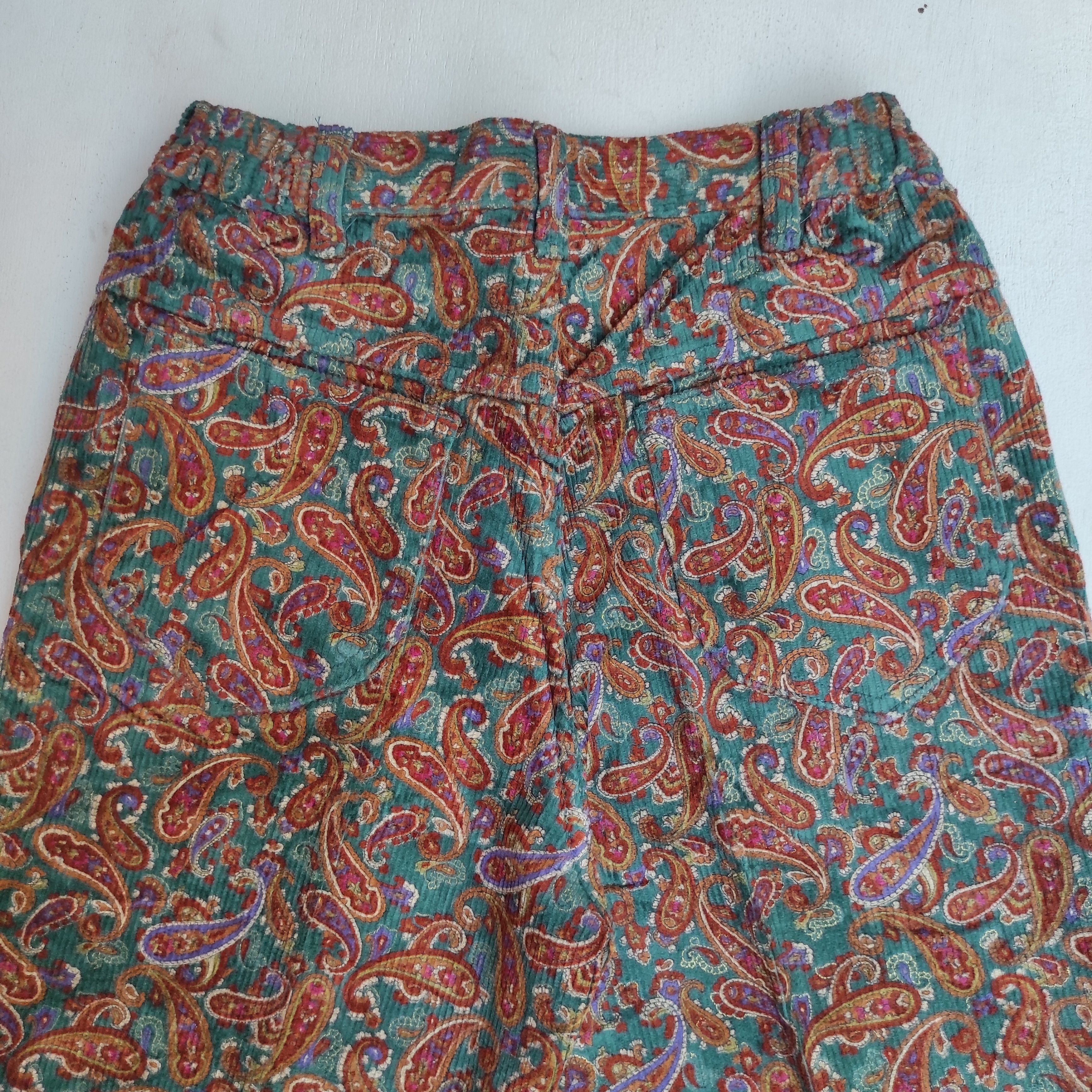 Hysteric Glamour 80s Cheminee High Waist Paisley Corduroy pants size 25 Size 25" / US 0 / IT 36 - 12 Thumbnail