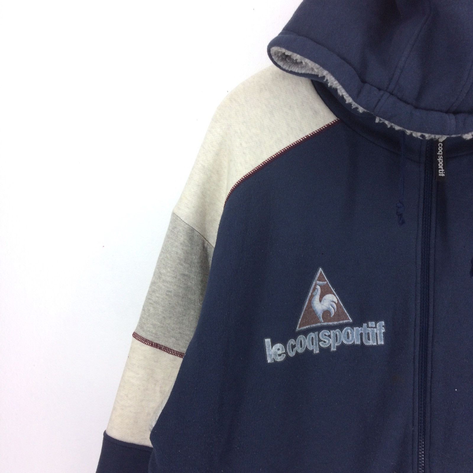 Le Coq Sportif Vintage Le Coq Sportif Big Logo Hoodie Jacket | XXL Size US XXL / EU 58 / 5 - 2 Thumbnail