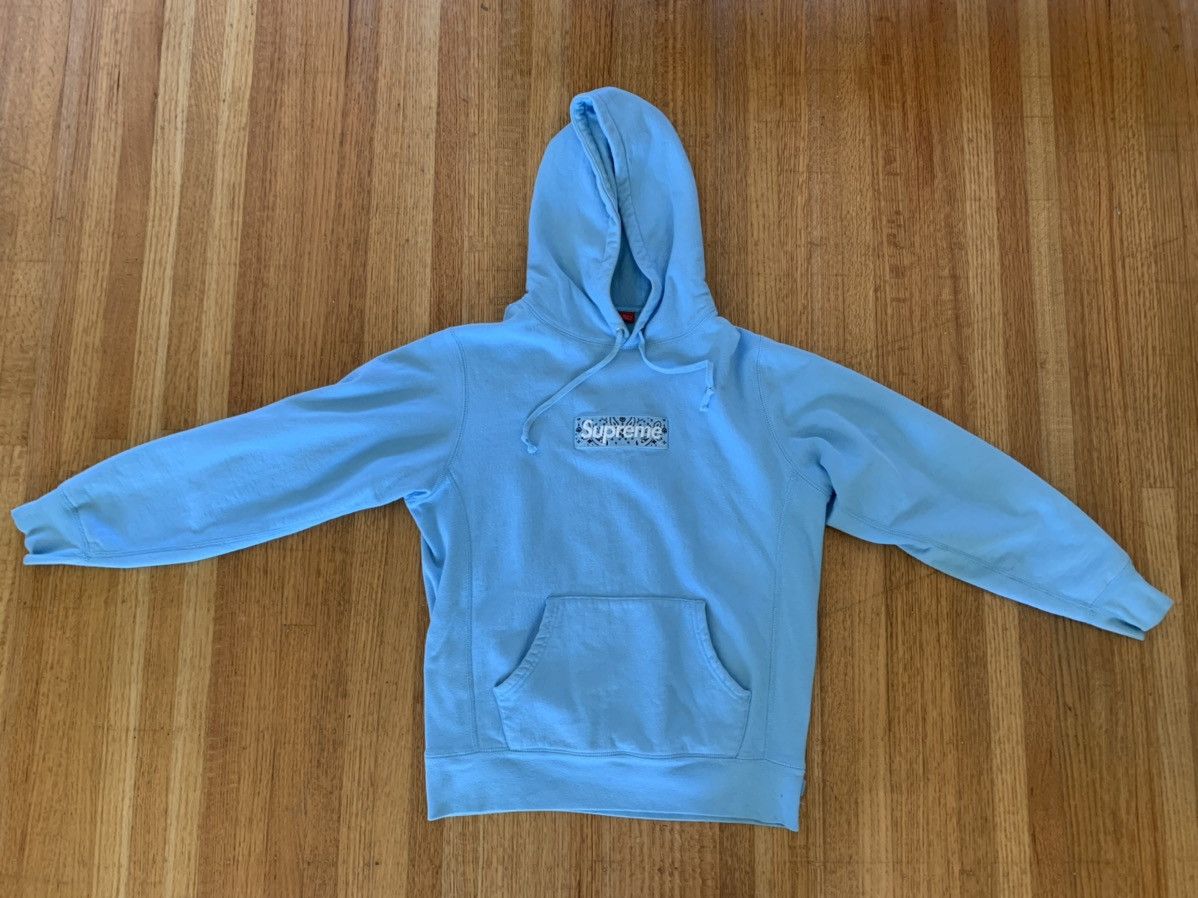 Supreme bandana hoodie blue hot sale