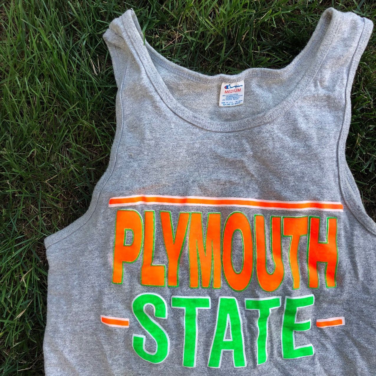 Champion 80s Champion Tank Top Plymouth State College Workout gym Size US M / EU 48-50 / 2 - 1 Thumbnail