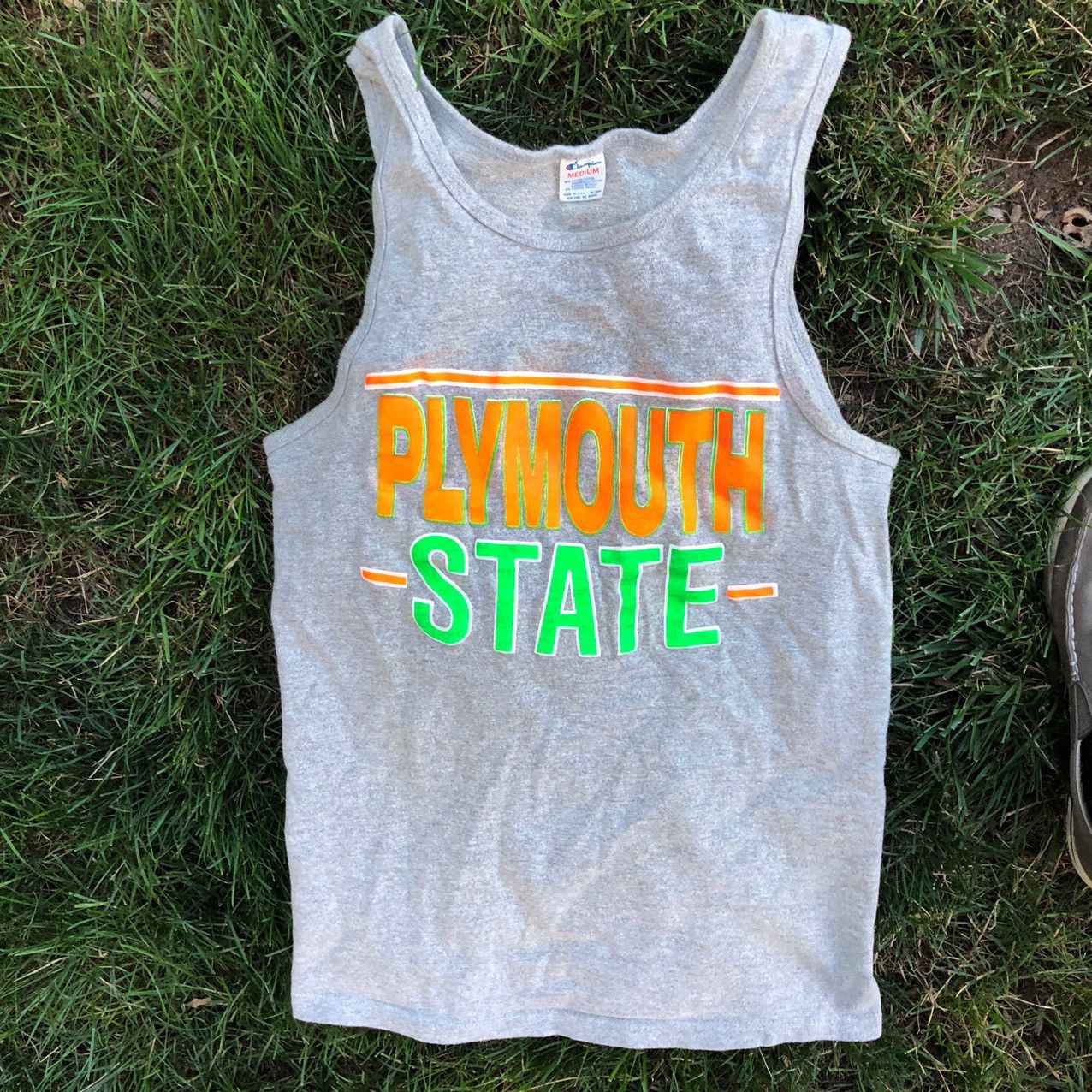 Champion 80s Champion Tank Top Plymouth State College Workout gym Size US M / EU 48-50 / 2 - 2 Thumbnail