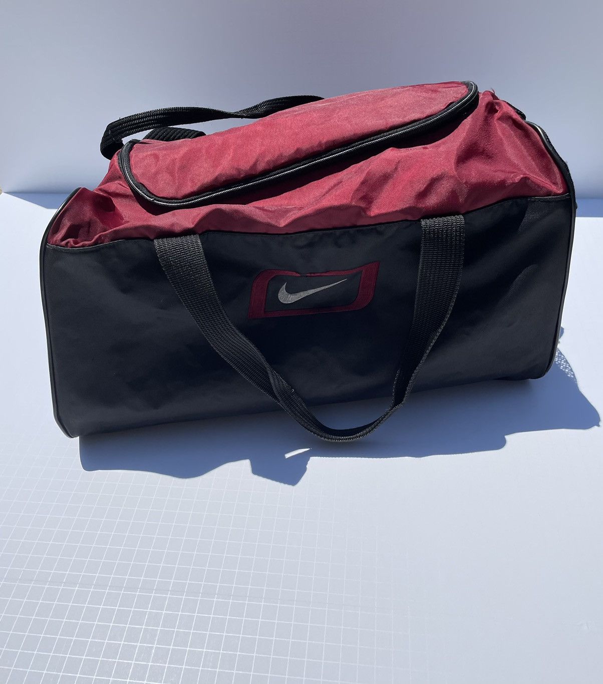 Nike y2k vintage black and red NIKE duffel bag Grailed