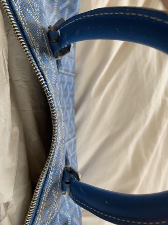 Goyard Blue Goyard Boston Bag Size 34 - 4 Thumbnail