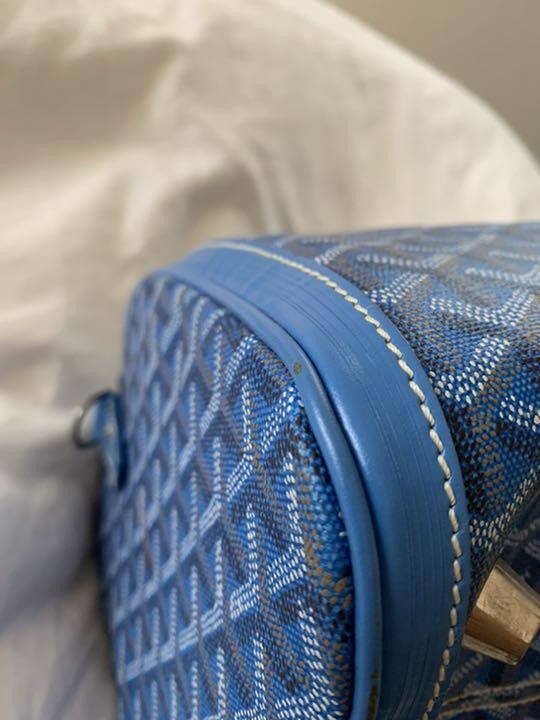 Goyard Blue Goyard Boston Bag Size 34 - 9 Thumbnail