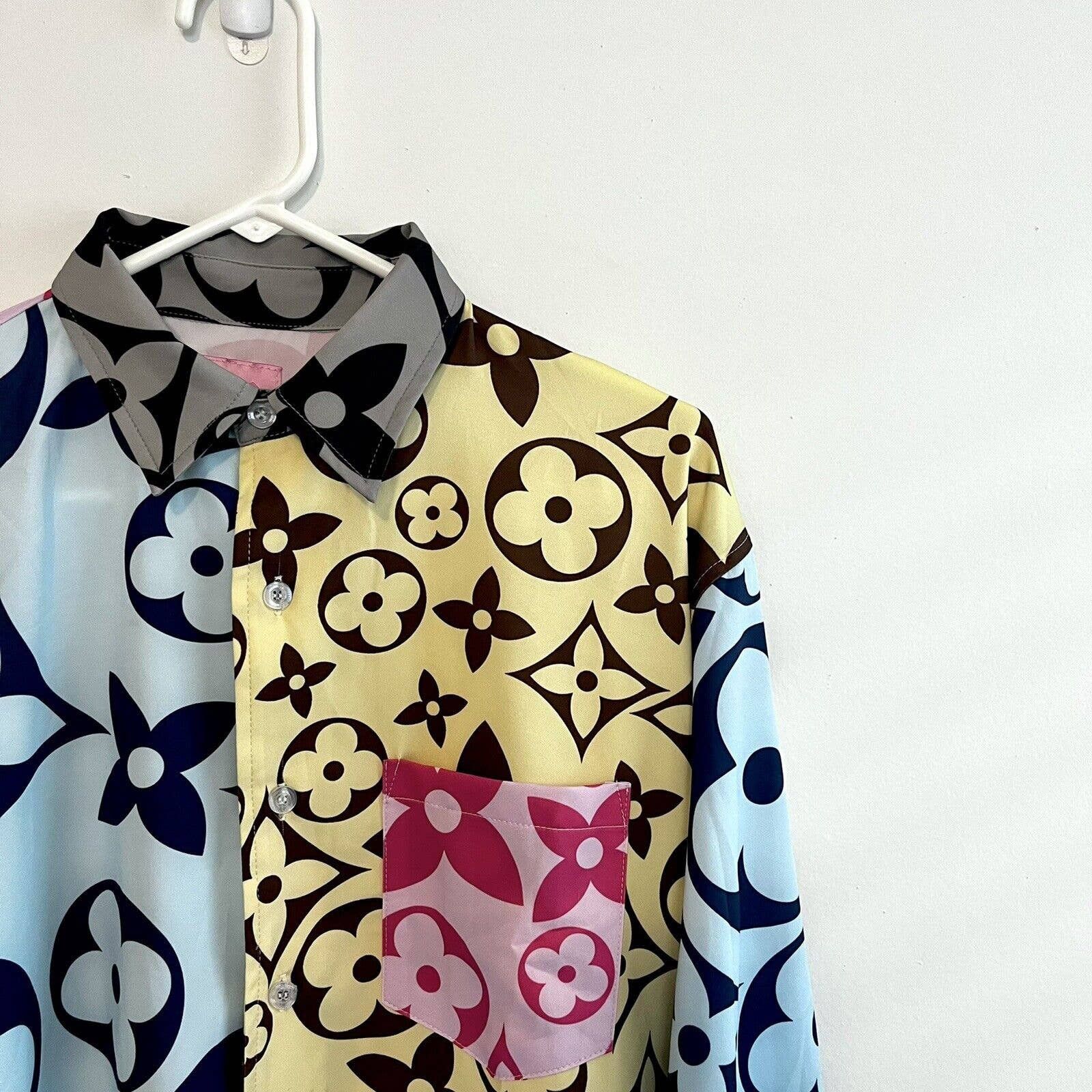 Imran Potato Imran Potato LV Louis Button Up Long Sleeve Multi Color Sz M Size US M / EU 48-50 / 2 - 3 Thumbnail