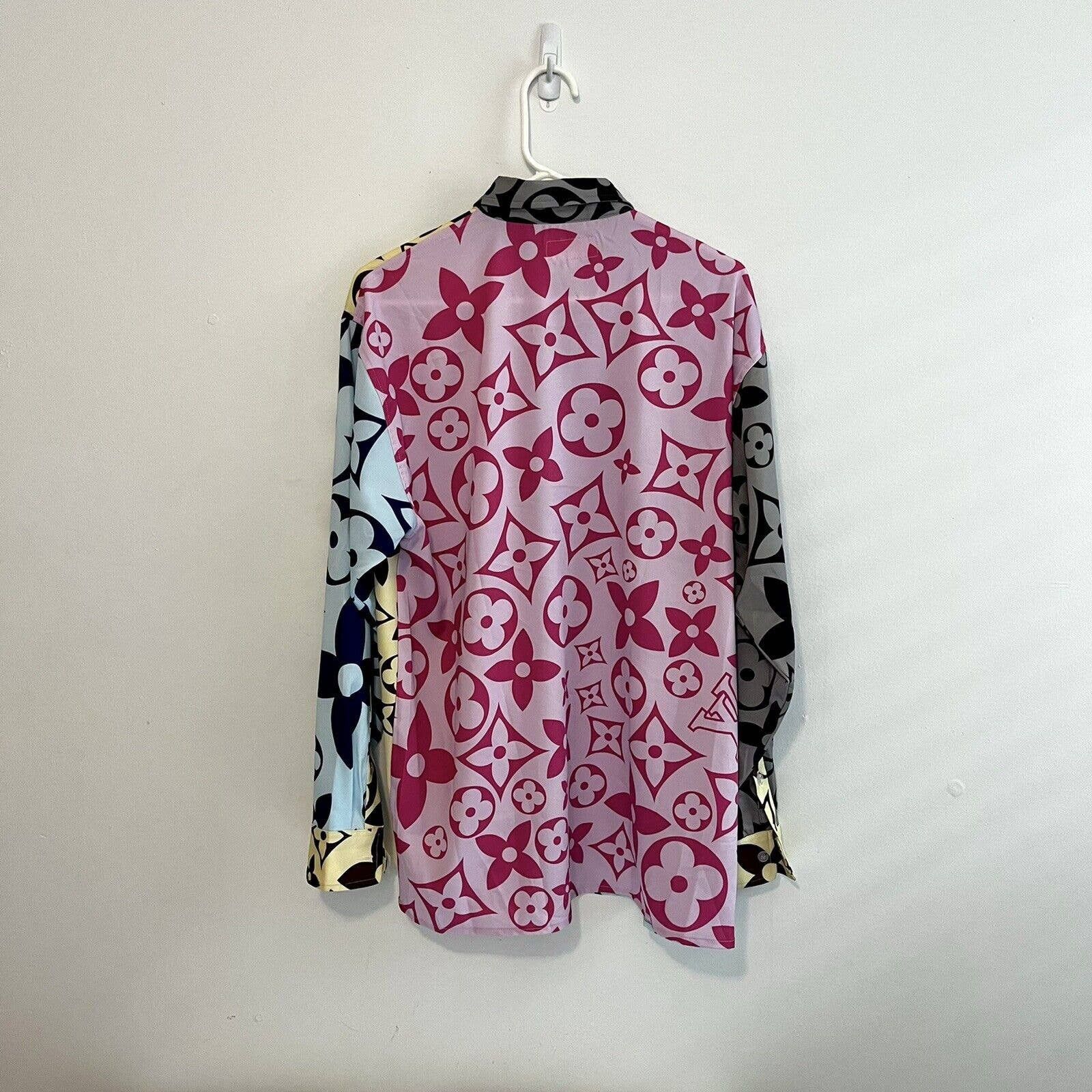 Imran Potato Imran Potato LV Louis Button Up Long Sleeve Multi Color Sz M Size US M / EU 48-50 / 2 - 2 Thumbnail