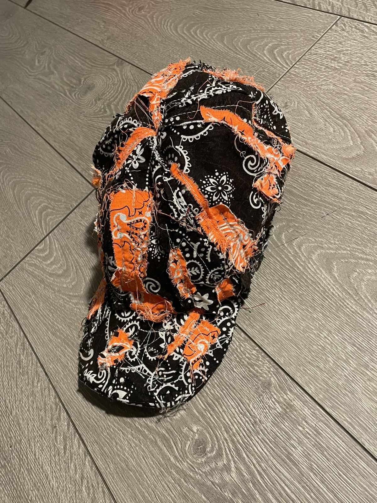 Bandana distressed boro baseball cap