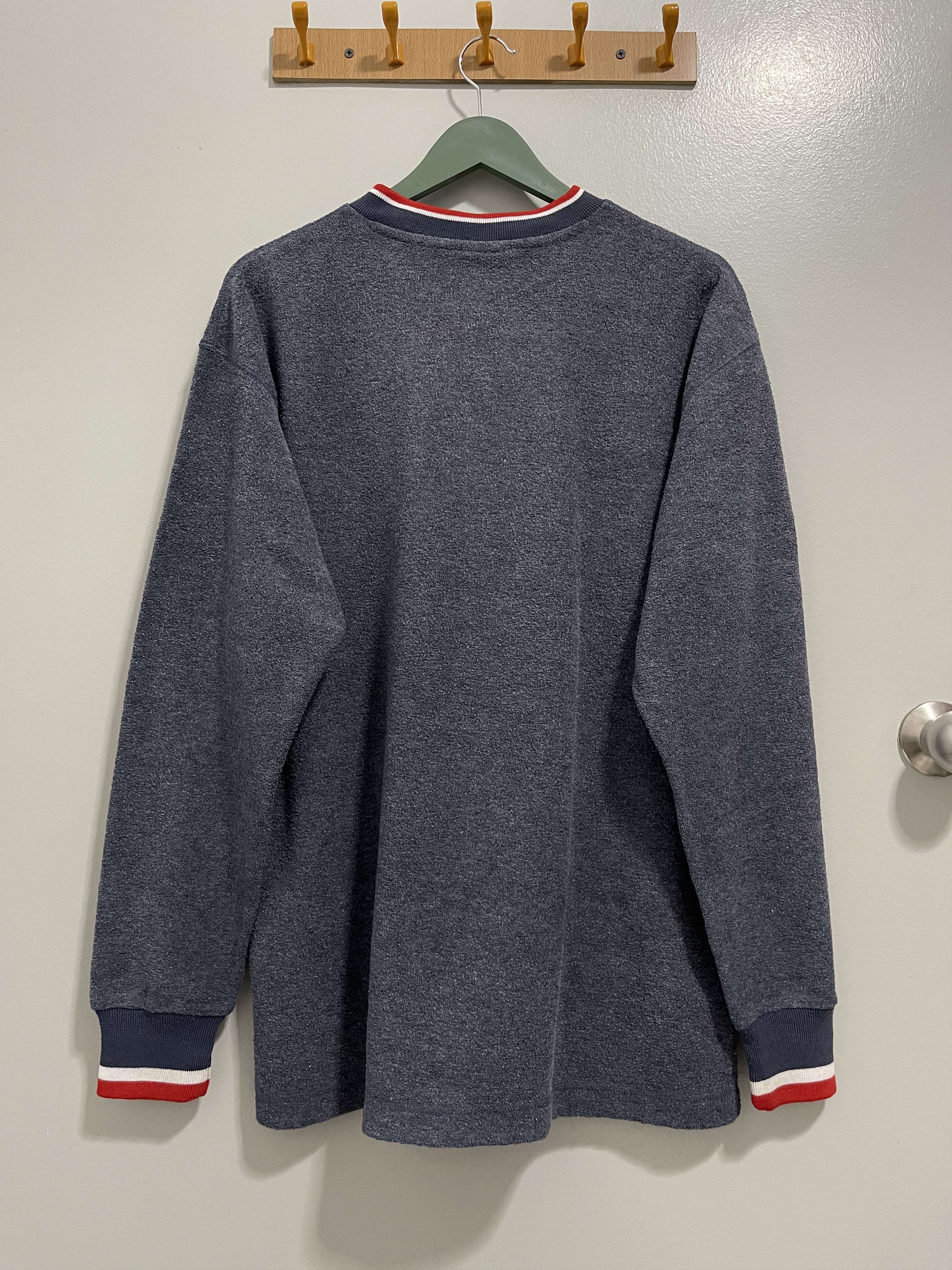 Vintage Champion Script Mini Logo Vneck Sweatshirt