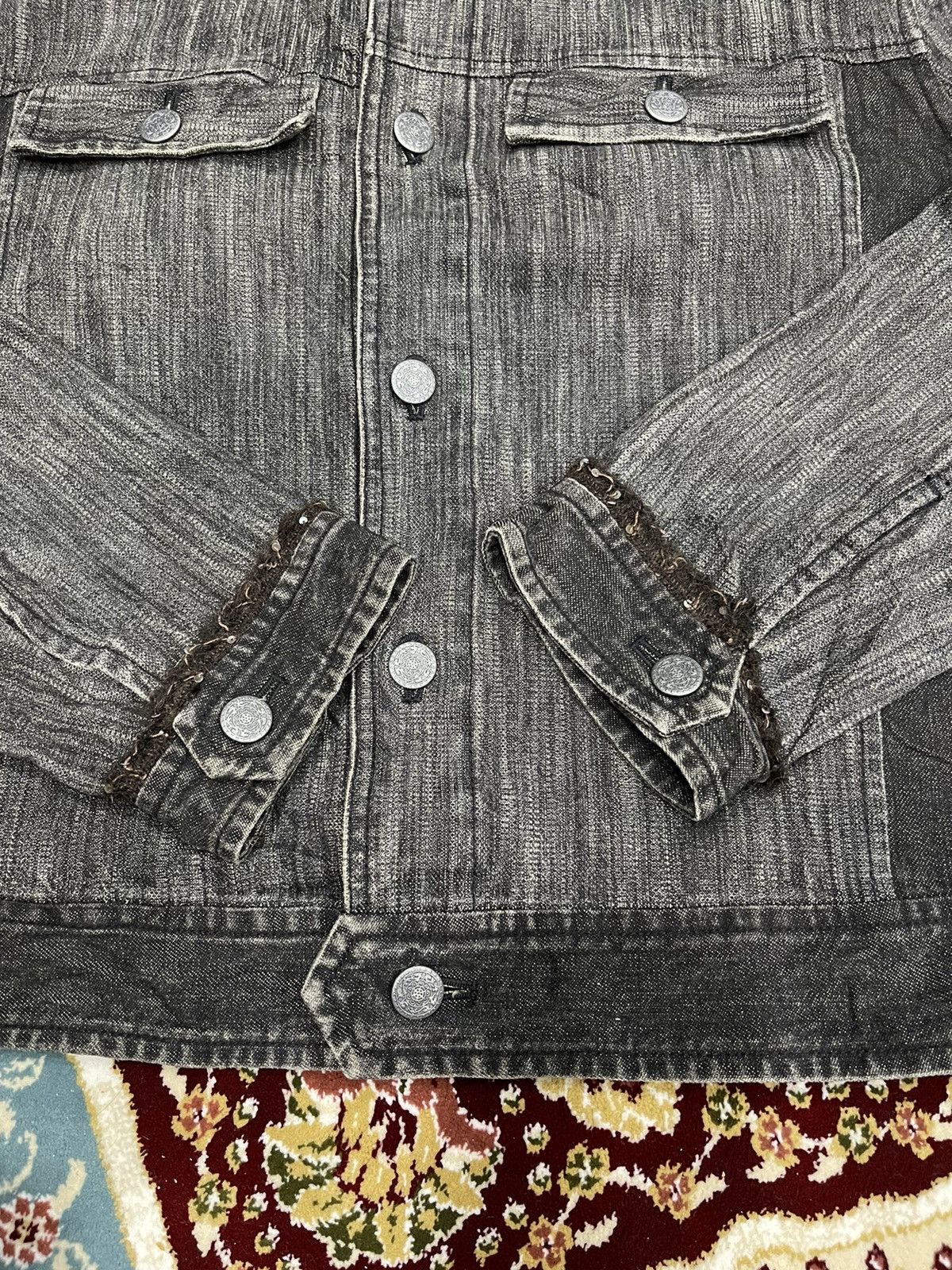 Designer × Issey Miyake Plantation by Issey Miyake x Two Tone Denim Jacket Size US M / EU 48-50 / 2 - 7 Thumbnail