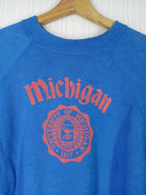 Vintage Vintage 90's University of Michigan Big Logo Sweatshirt Size US XL / EU 56 / 4 - 1 Thumbnail