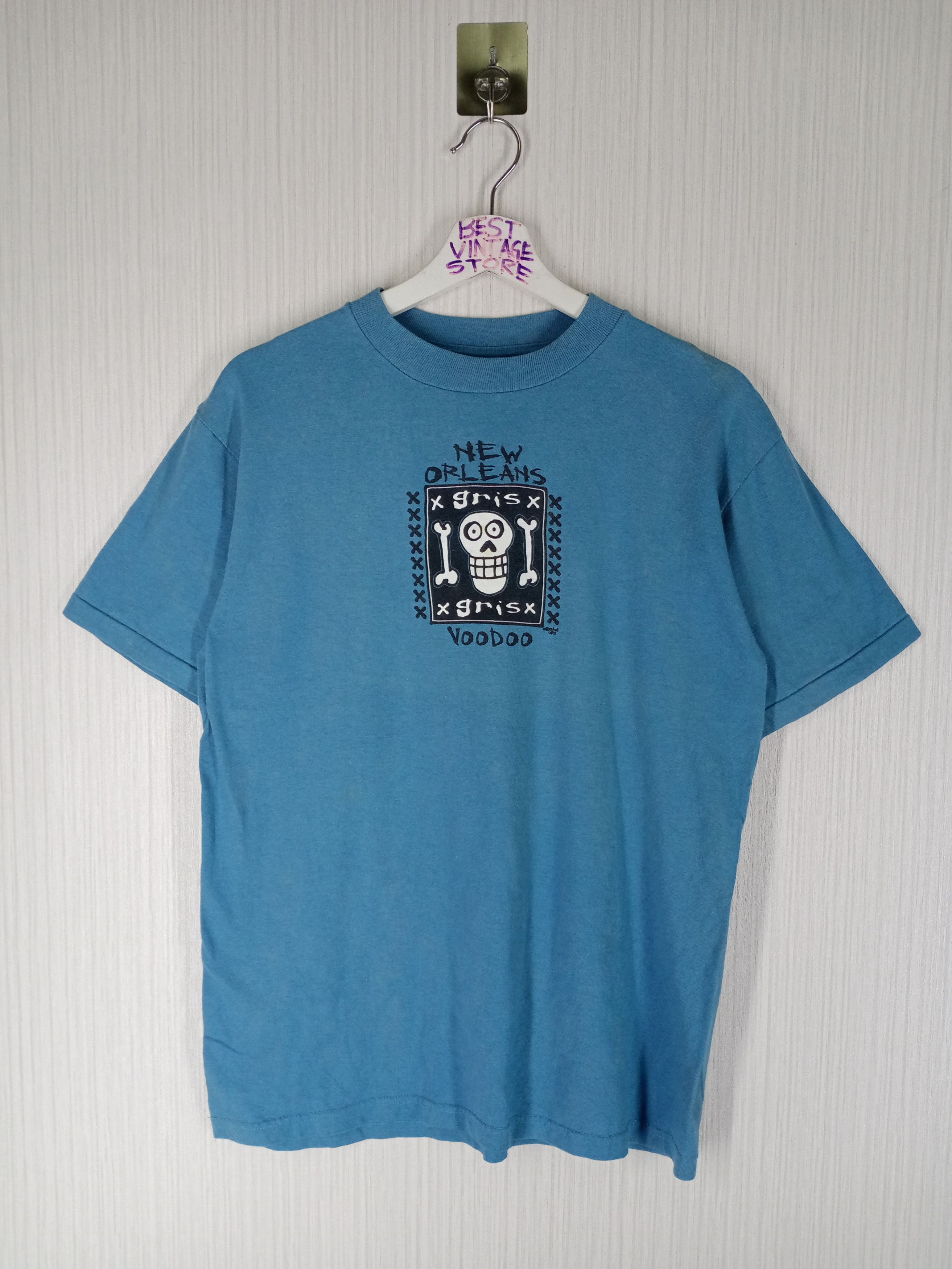 Rap Tees × Vintage Rare Vintage 90s New Orleans Voodoo Skull Tee Size US M / EU 48-50 / 2 - 1 Thumbnail