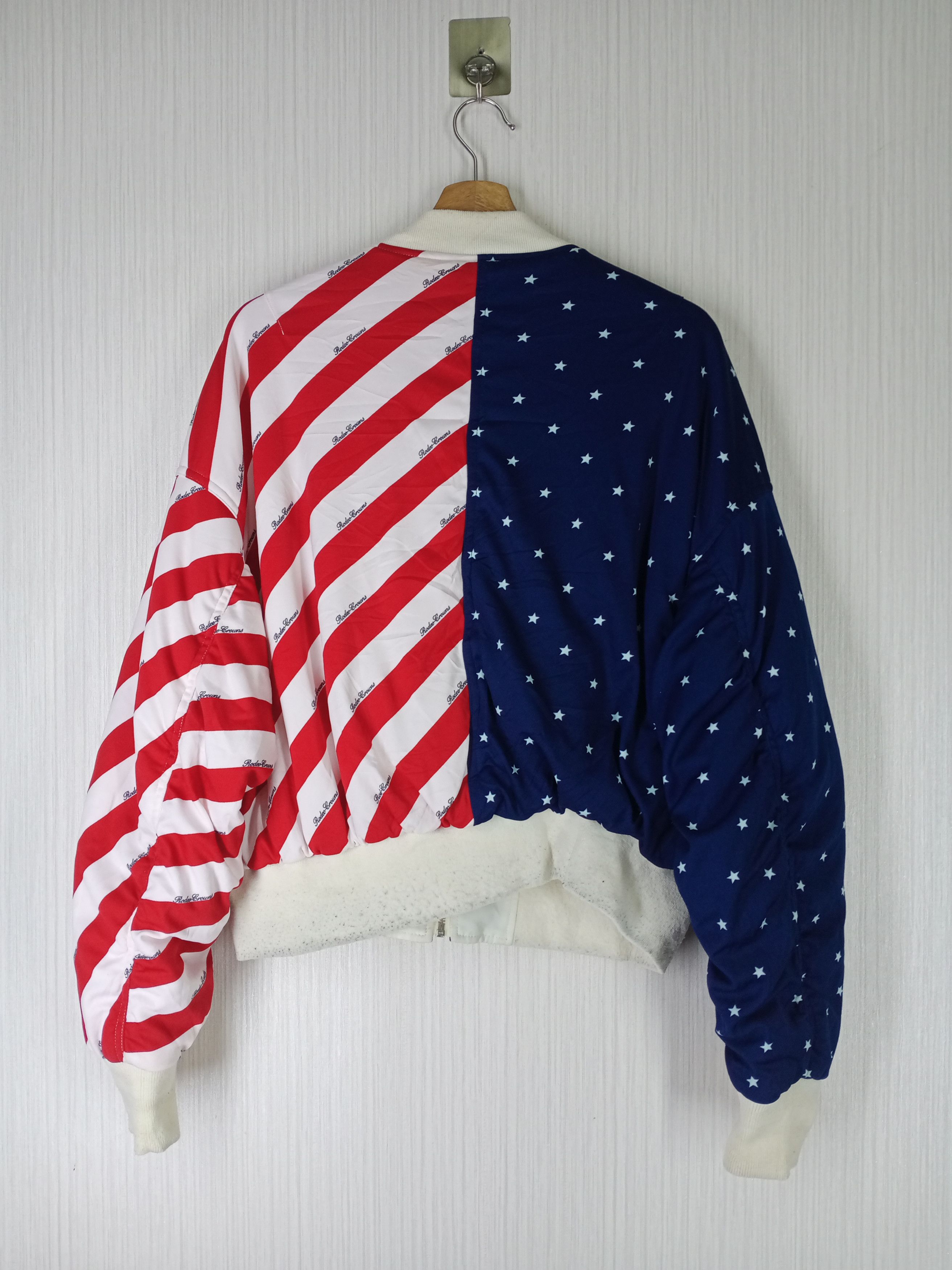If Six Was Nine Rare Rodeo Crowns American Flag Reversible Bomber Jacket Size US M / EU 48-50 / 2 - 4 Thumbnail