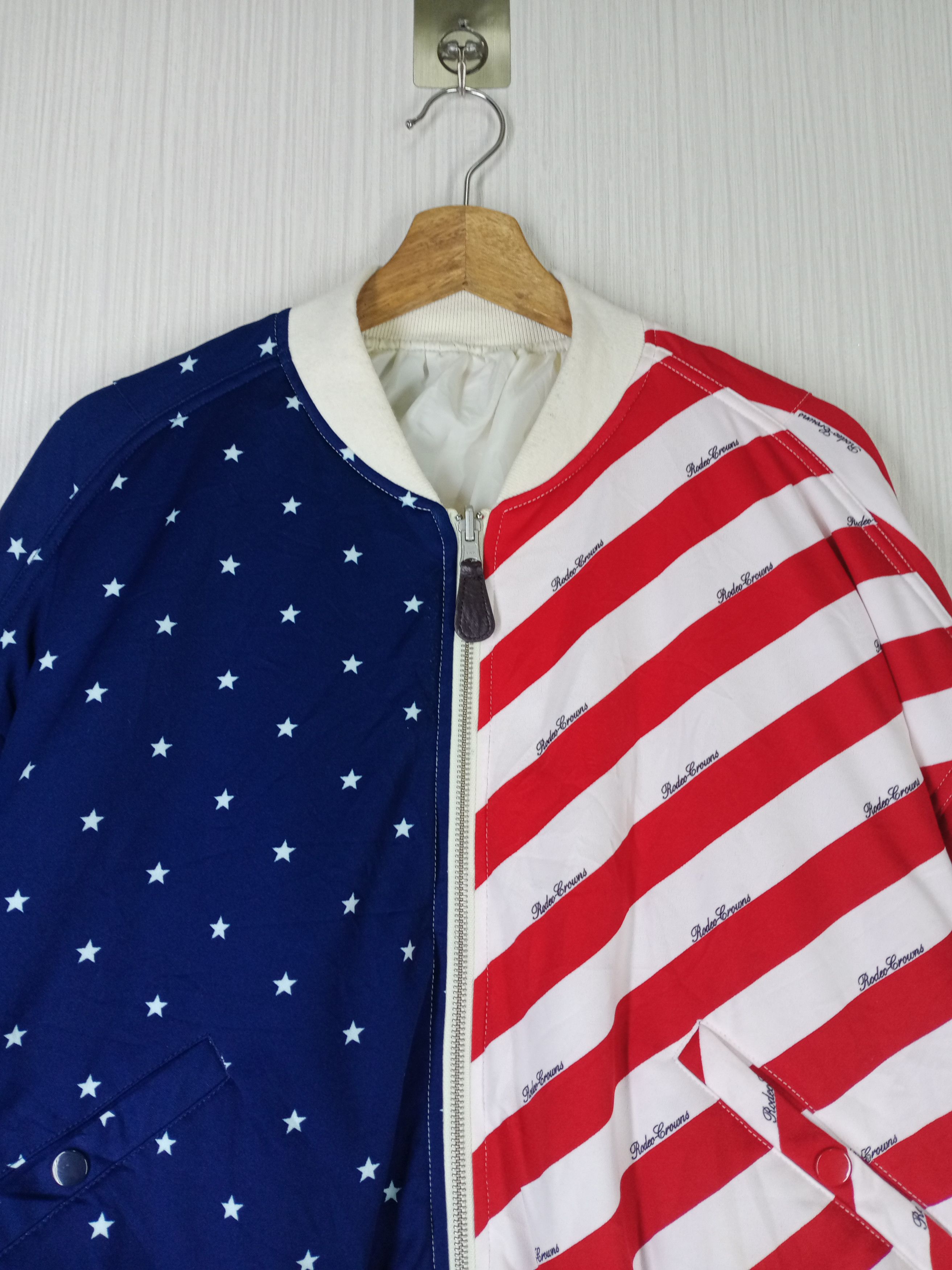 If Six Was Nine Rare Rodeo Crowns American Flag Reversible Bomber Jacket Size US M / EU 48-50 / 2 - 8 Thumbnail