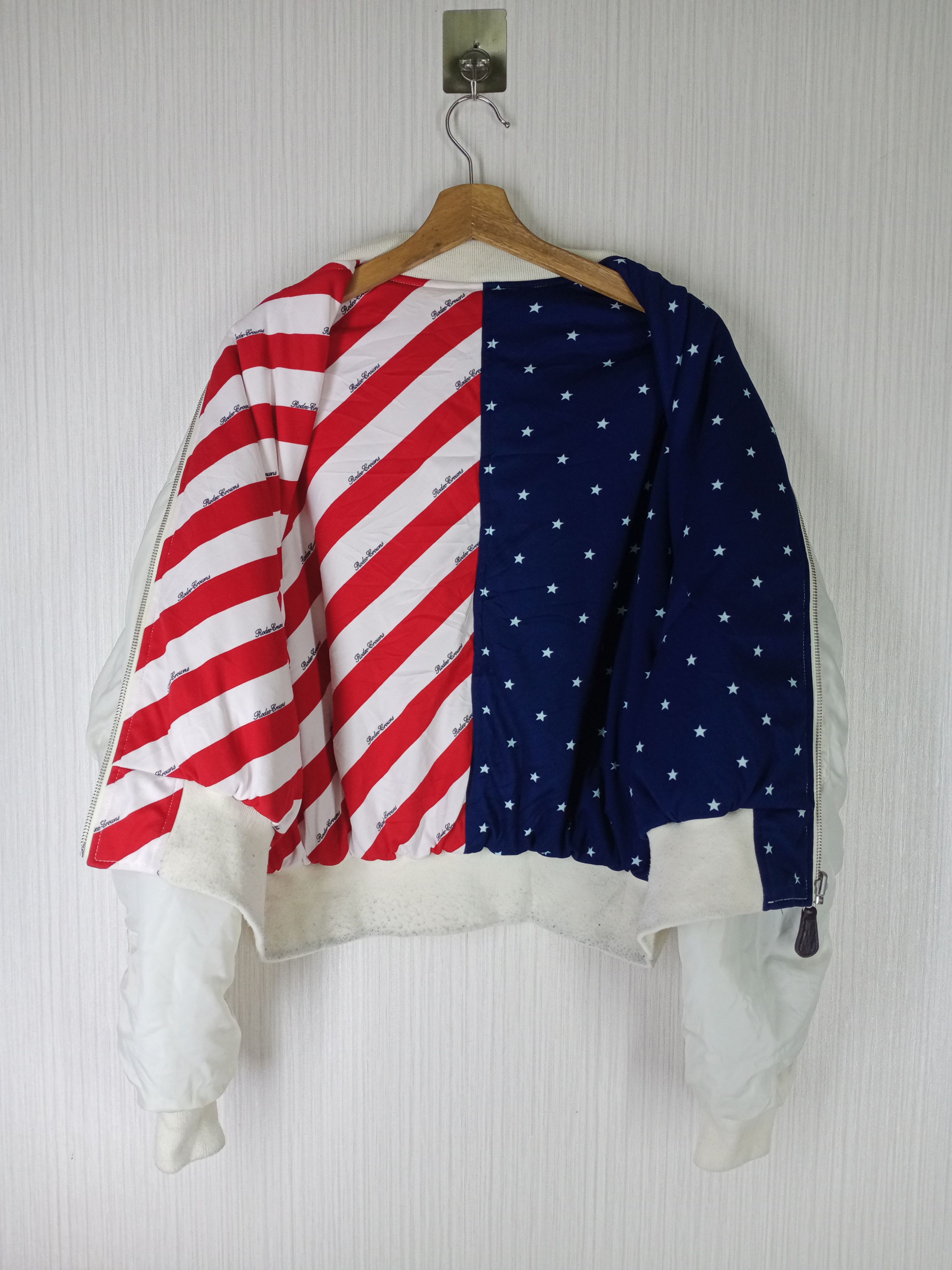 If Six Was Nine Rare Rodeo Crowns American Flag Reversible Bomber Jacket Size US M / EU 48-50 / 2 - 3 Thumbnail
