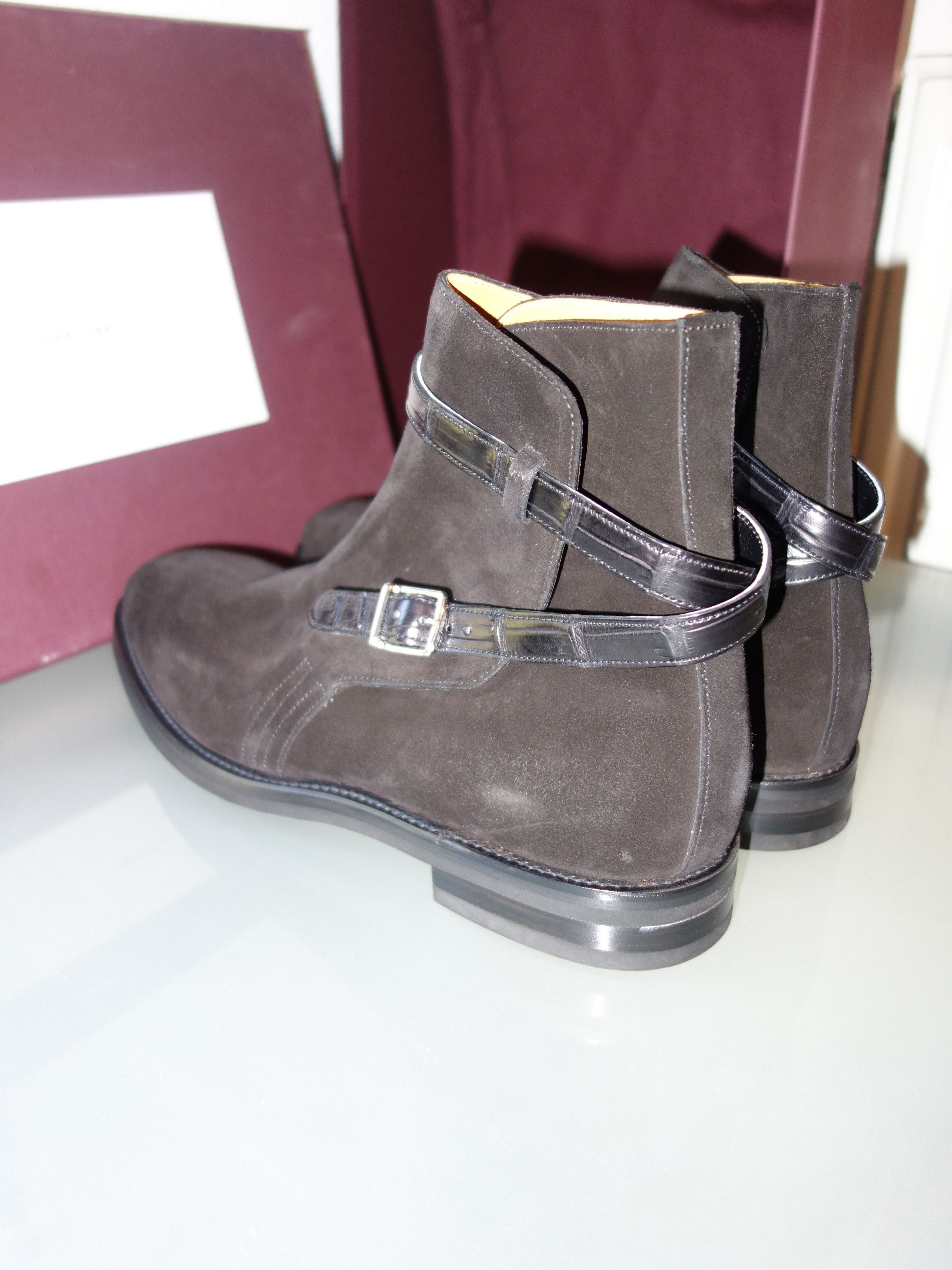 John Lobb John Lobb Abbot boots - Suede and Crocodile Size US 9.5 / EU 42-43 - 16 Thumbnail