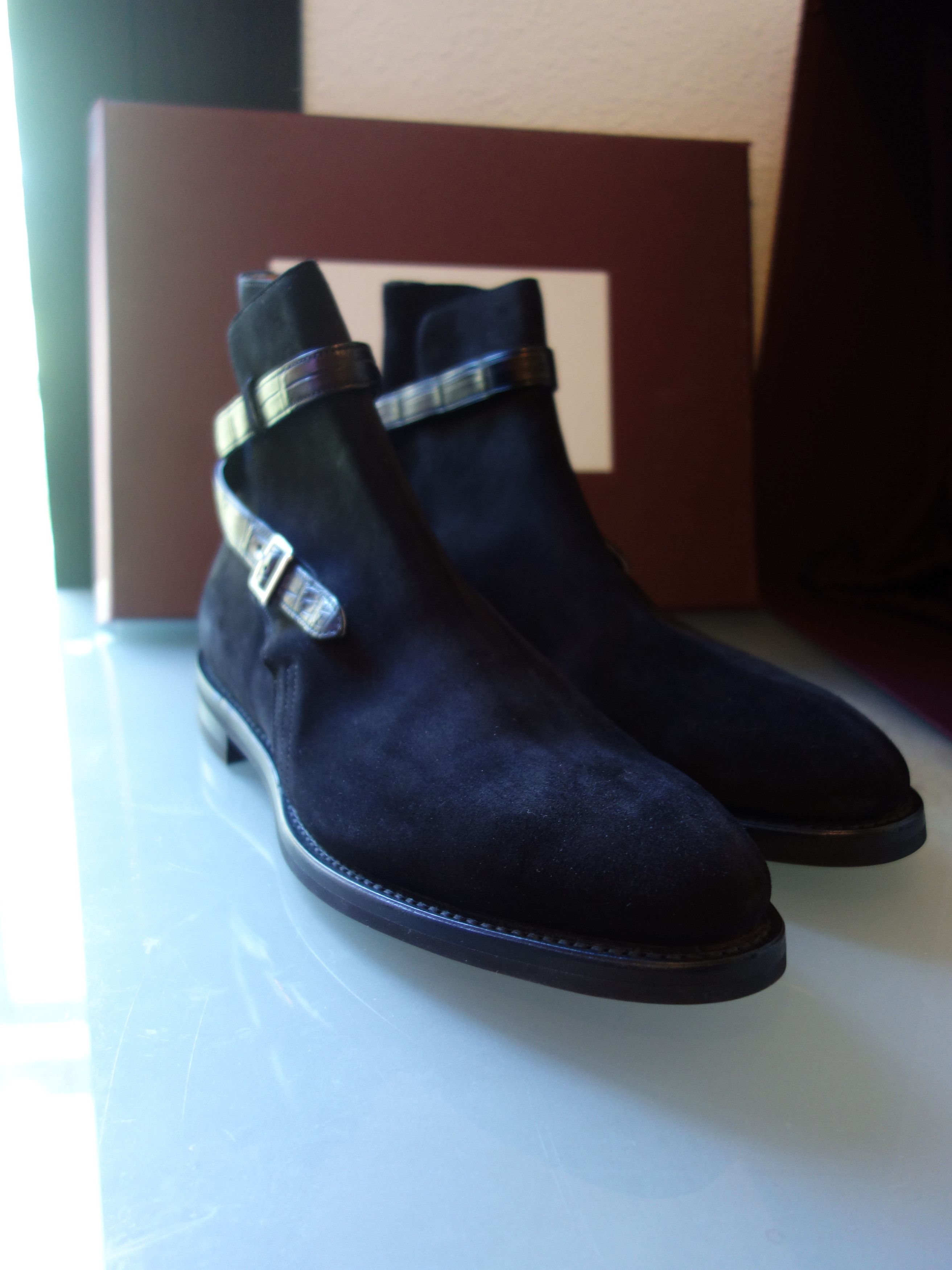 John Lobb John Lobb Abbot boots - Suede and Crocodile Size US 9.5 / EU 42-43 - 1 Thumbnail