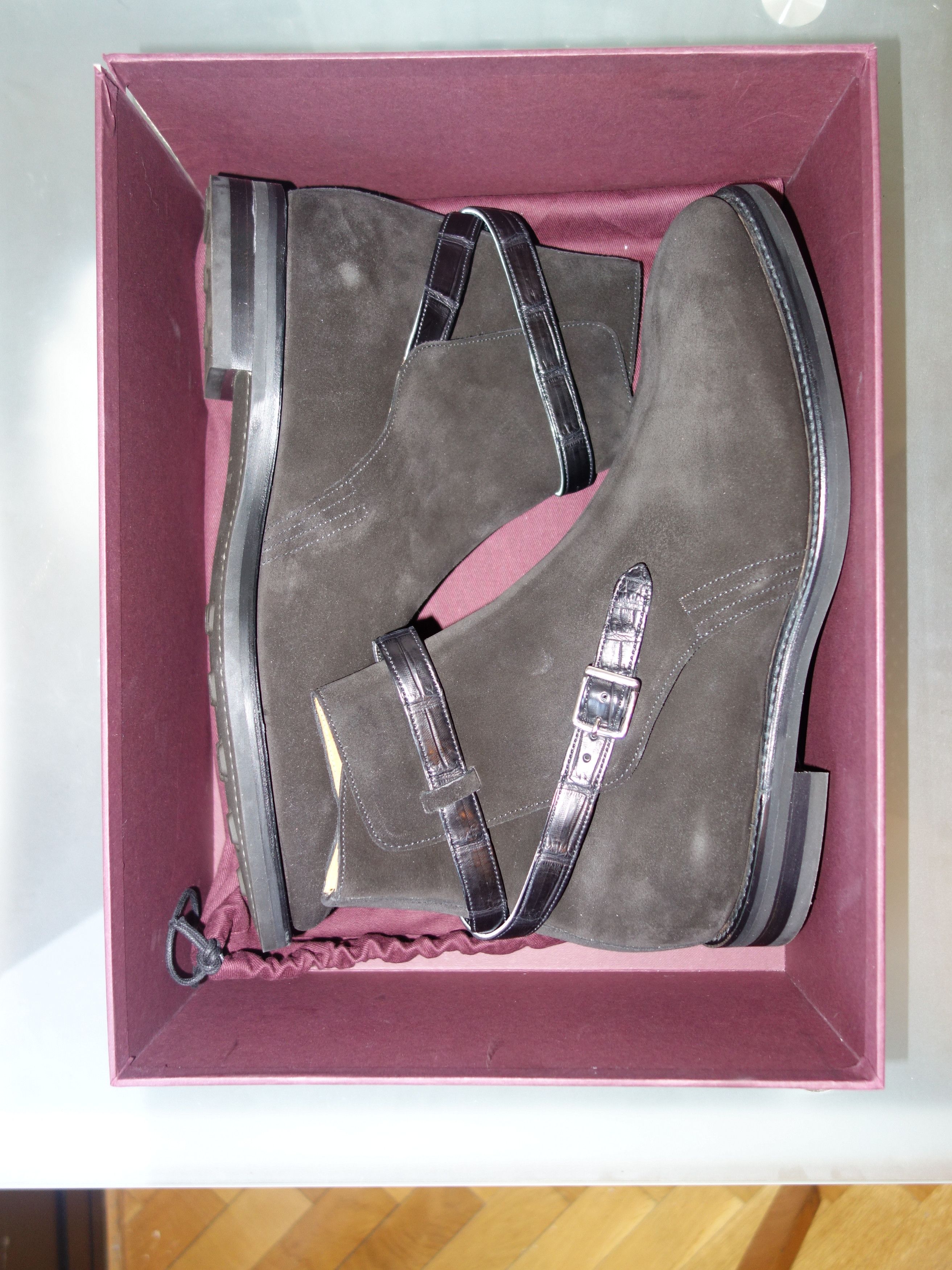 John Lobb John Lobb Abbot boots - Suede and Crocodile Size US 9.5 / EU 42-43 - 19 Thumbnail