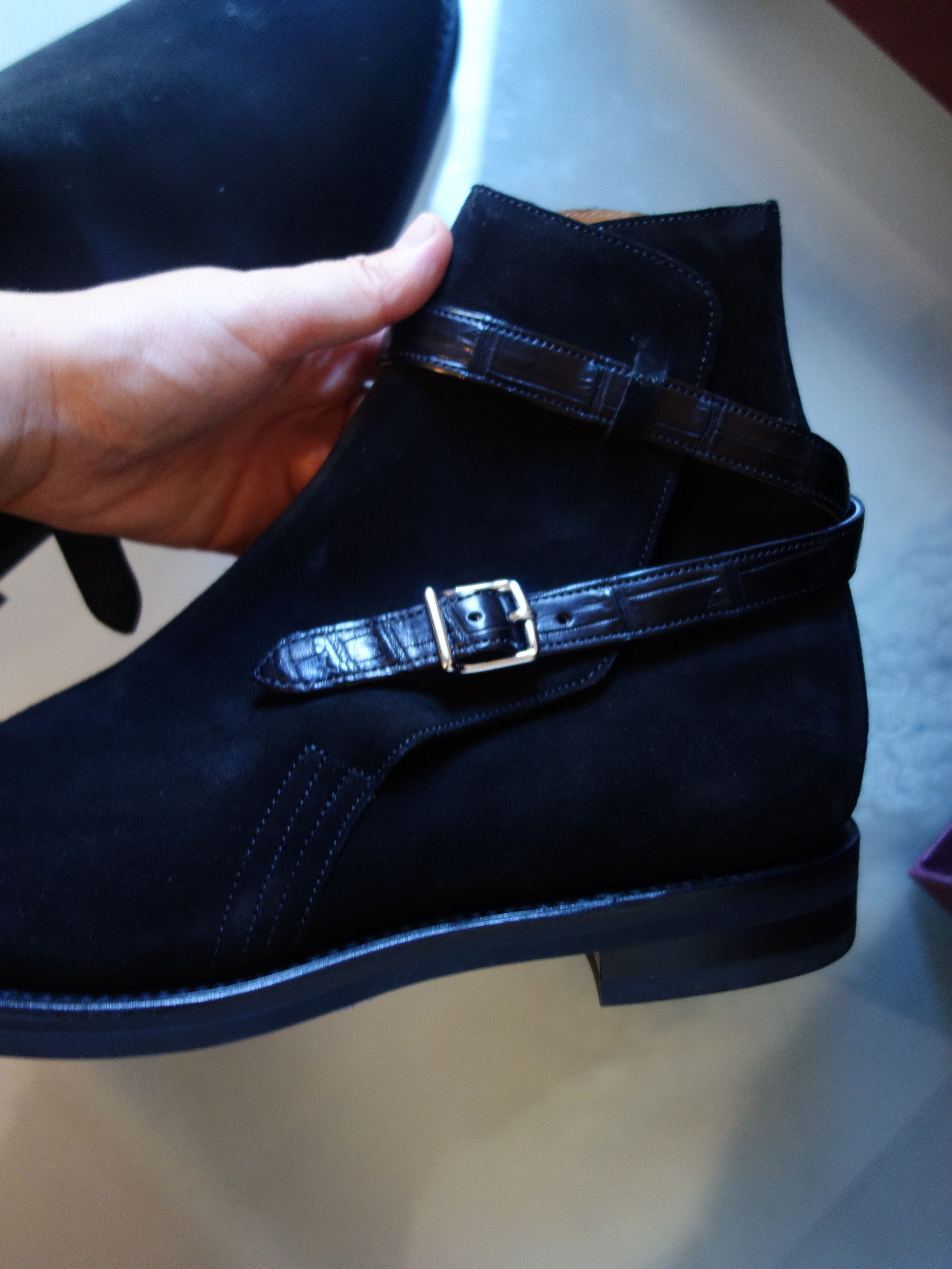 John Lobb John Lobb Abbot boots - Suede and Crocodile Size US 9.5 / EU 42-43 - 3 Thumbnail