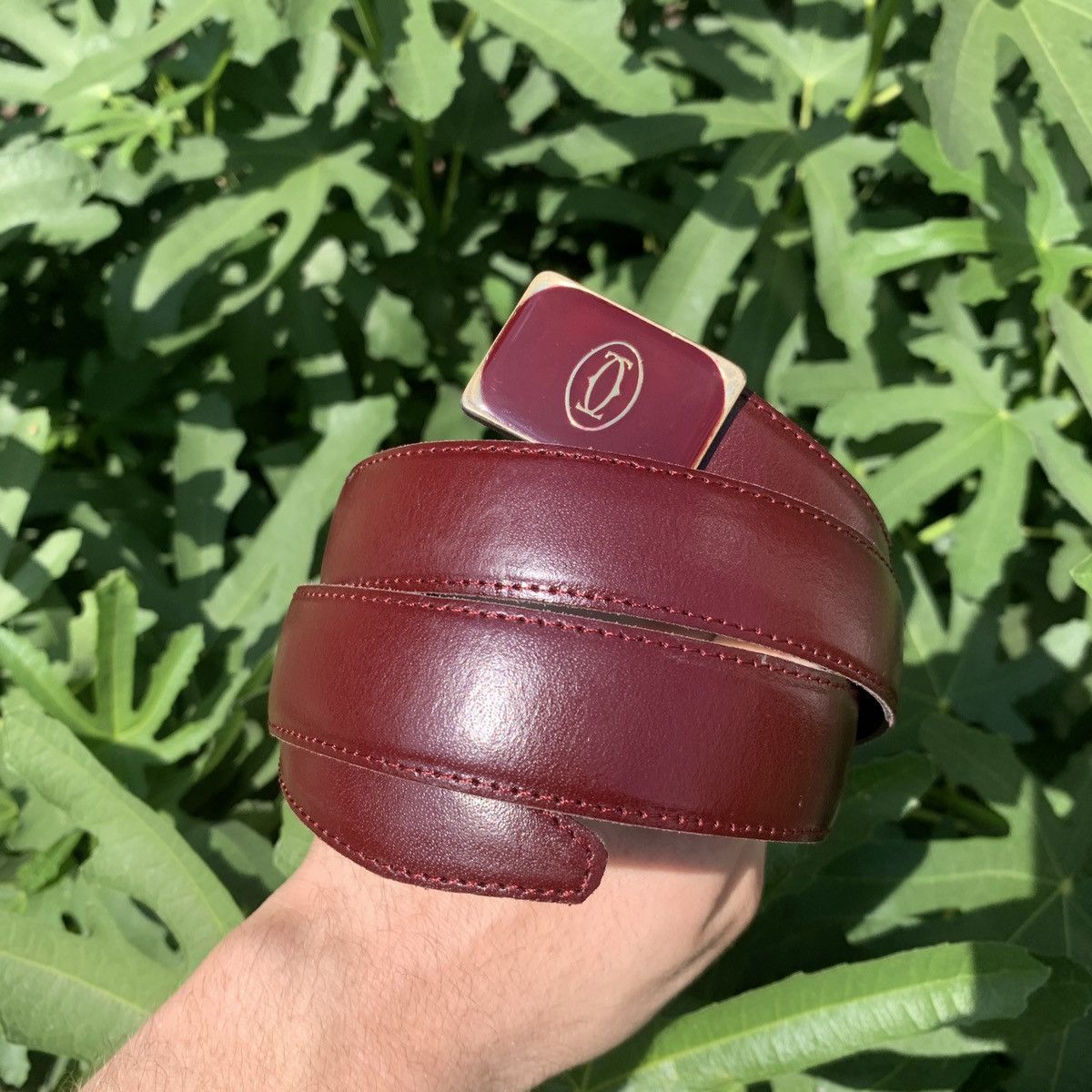 Vintage Vintage Cartier Burgundy Red Belt Grailed