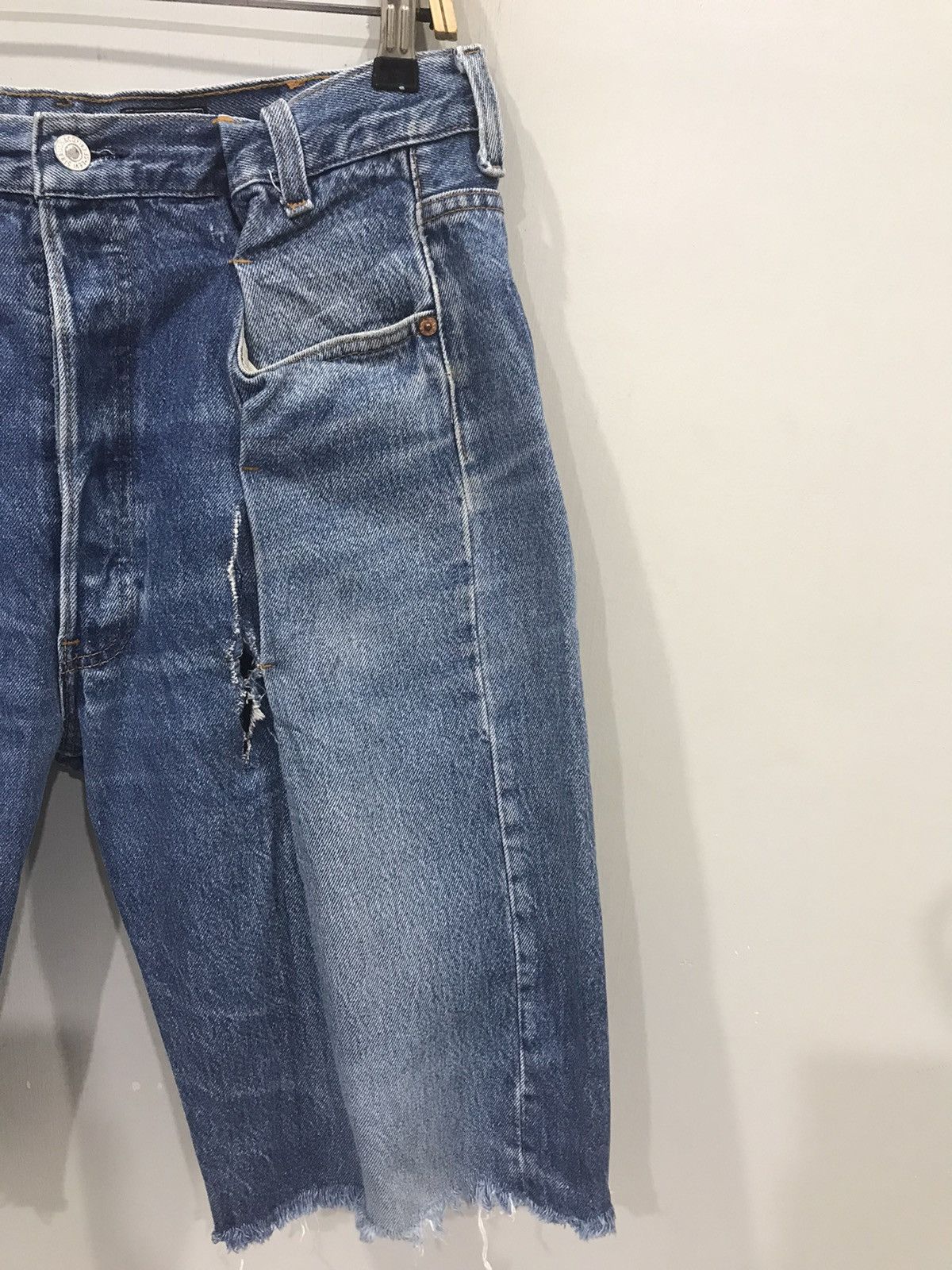 Japanese Brand Vintage Levis Reconstruct by Disuniversity Japan Short Jean Size US 31 - 4 Thumbnail