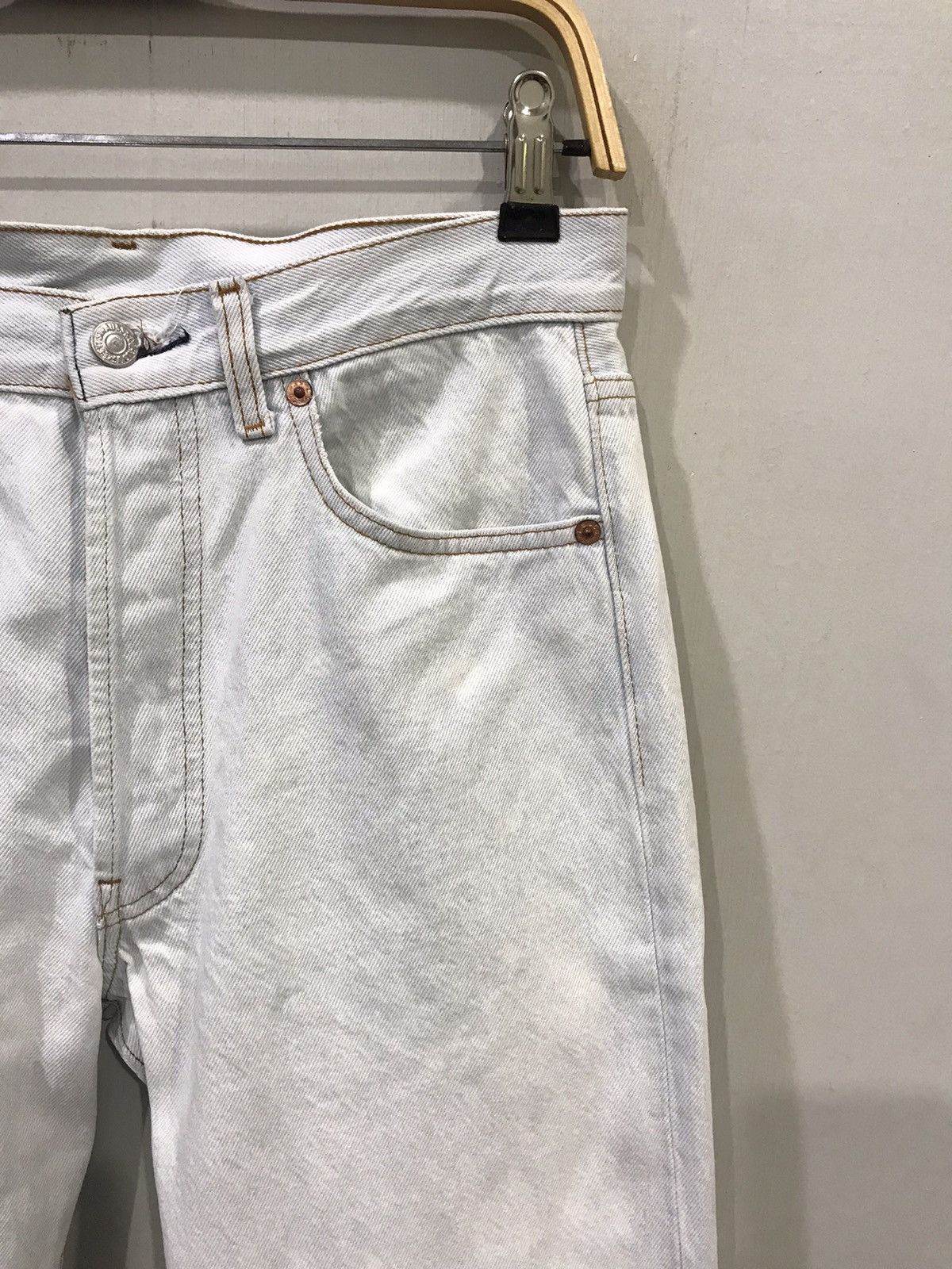 Levi's × Vintage Vintage 90s Levis 501 555 Button Denim Size US 29 - 2 Thumbnail