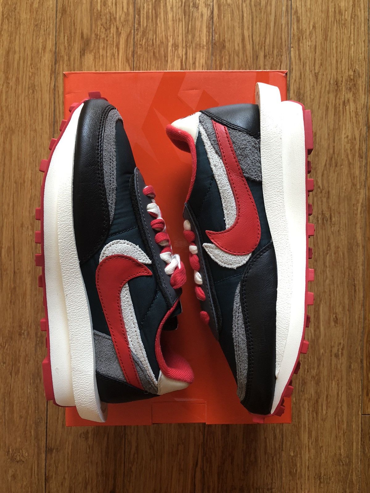 Nike × Sacai × Undercover NIKE LDWAFFLE / SU sacai undercover red green black Size US 5.5 / EU 38 - 4 Thumbnail