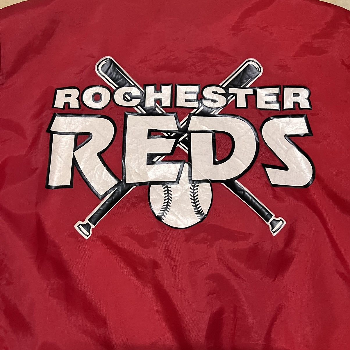 Japanese Brand Vintage Rochester Red Varsity Jacket Big Logo Size US S / EU 44-46 / 1 - 14 Thumbnail
