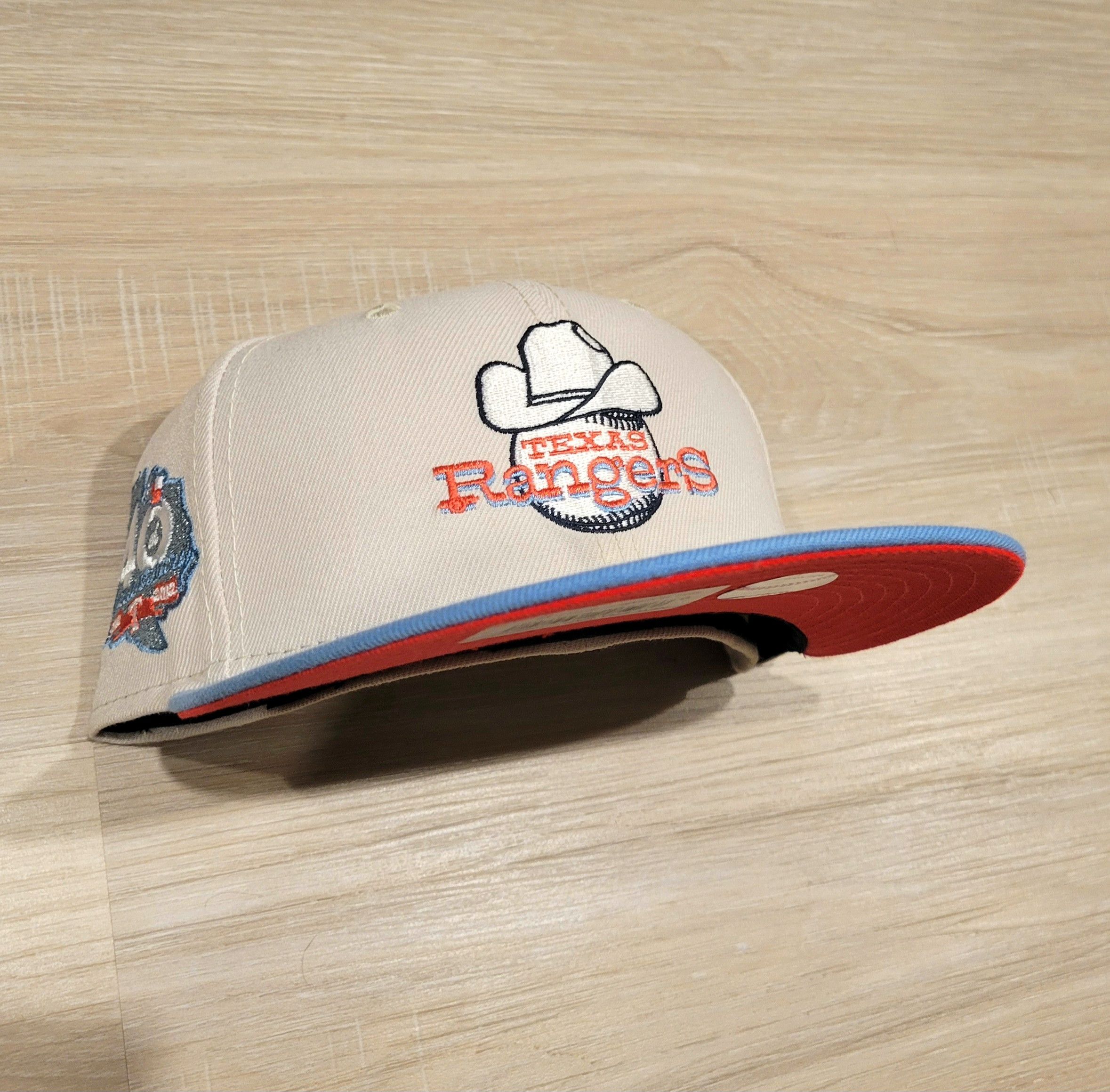 New Era Fitted Hat 7 1/2 MLB Club Myfitteds Texas Rangers Exclusive Patch  Grail