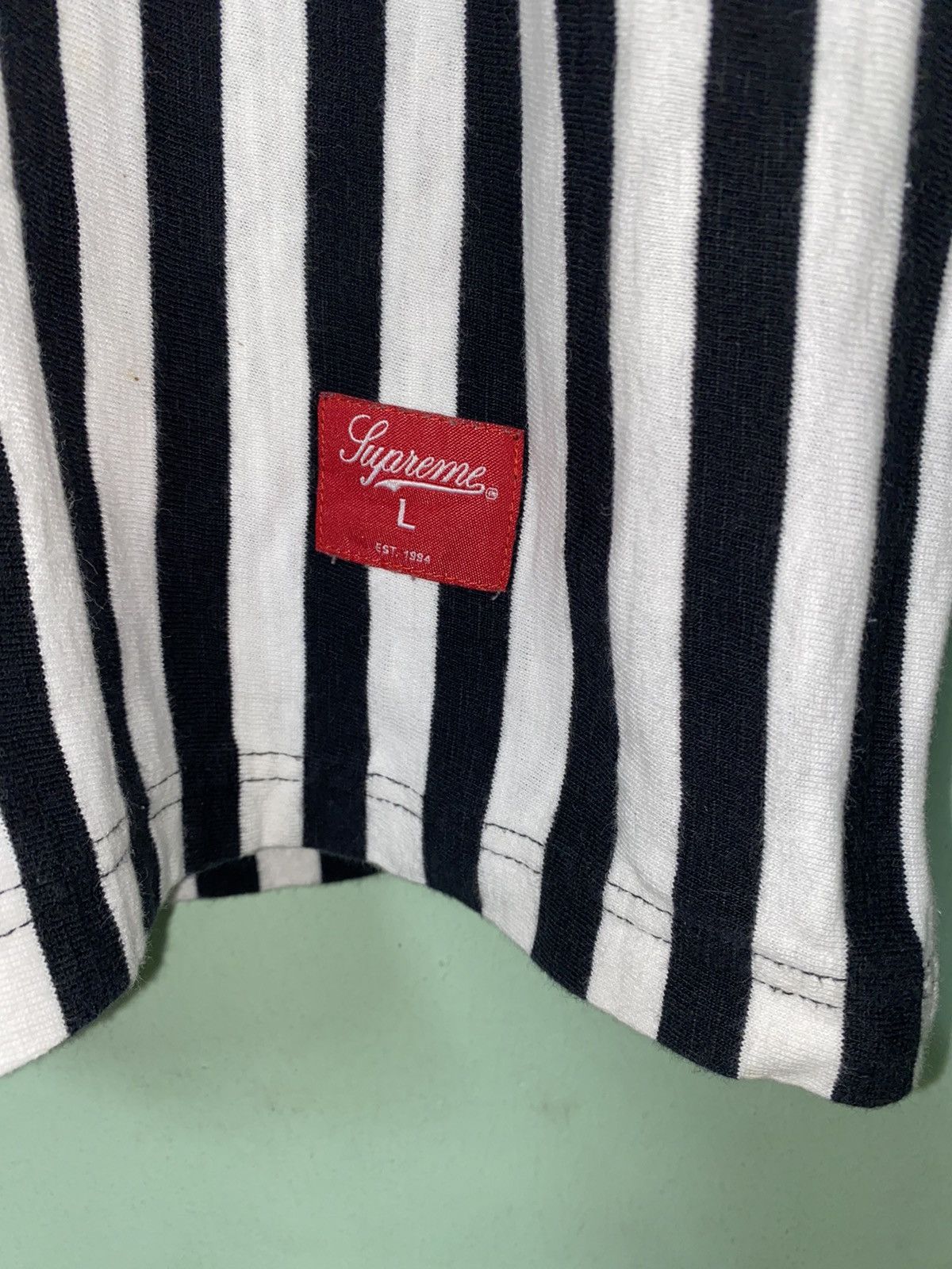 Supreme Supreme Striped Longsleeve Size US L / EU 52-54 / 3 - 4 Thumbnail