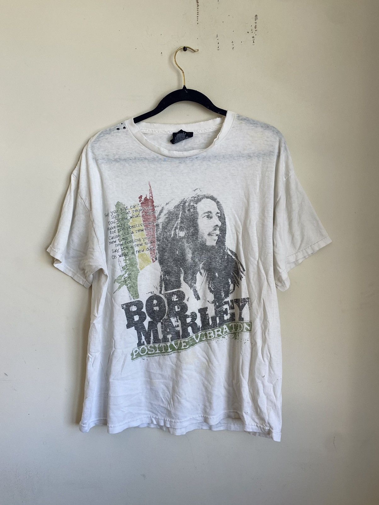 Bob Marley × Vintage Vintage Bob Marley Tee Y2K Size US XL / EU 56 / 4 - 1 Thumbnail