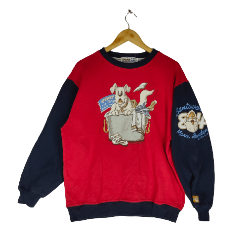 Other Vintage SANTAWORLD 1984 GUPSY DOG Big Printed Sweatshirt Size US L / EU 52-54 / 3 - 1 Thumbnail