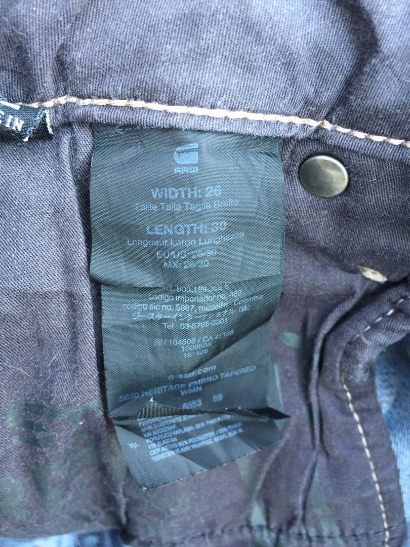 Last drop! 96 G Star Raw buckle back stretchable skinny fit