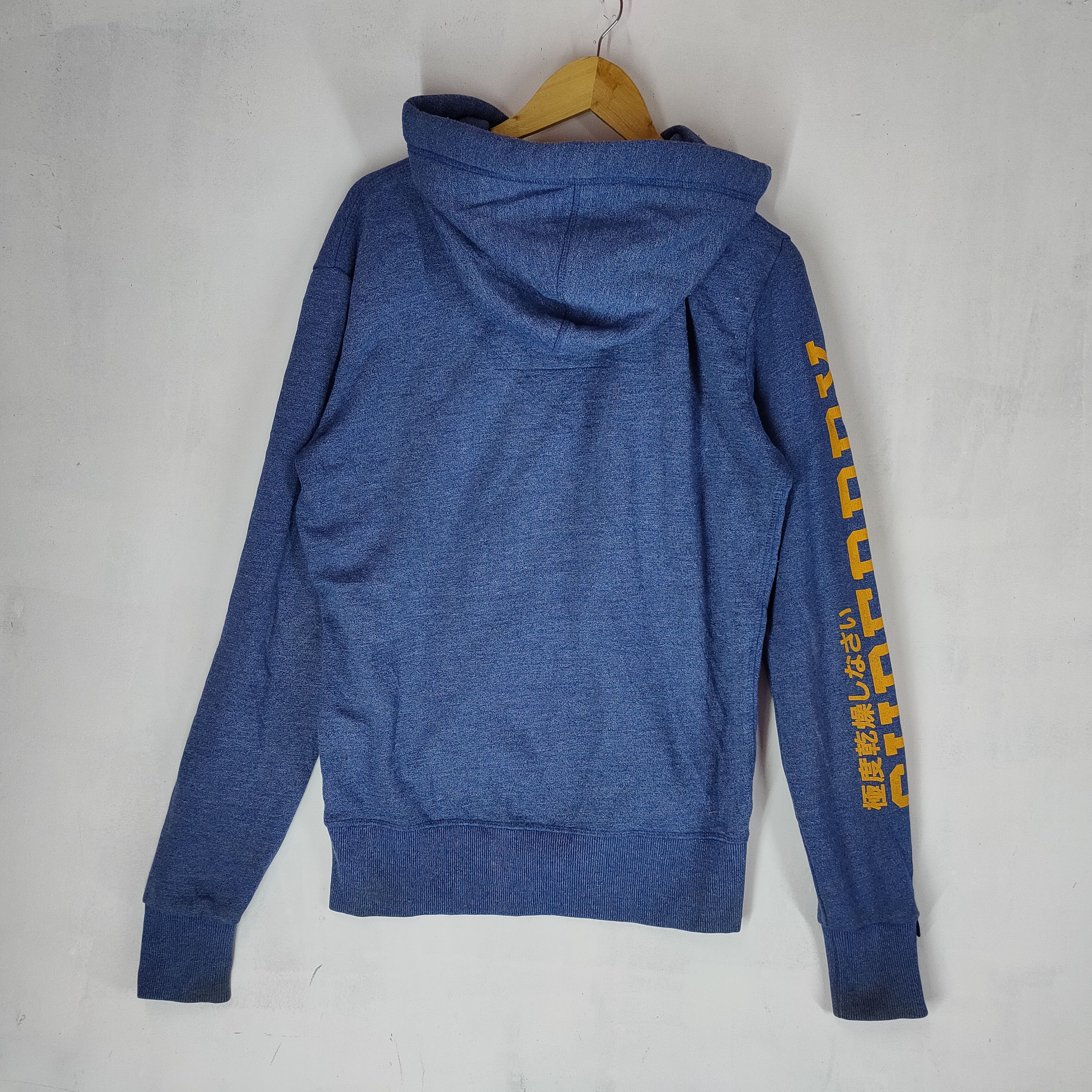Japanese Brand SUPERDRY Full Zipper Spellout Printed on Sleeve Hoodie Size US M / EU 48-50 / 2 - 7 Thumbnail