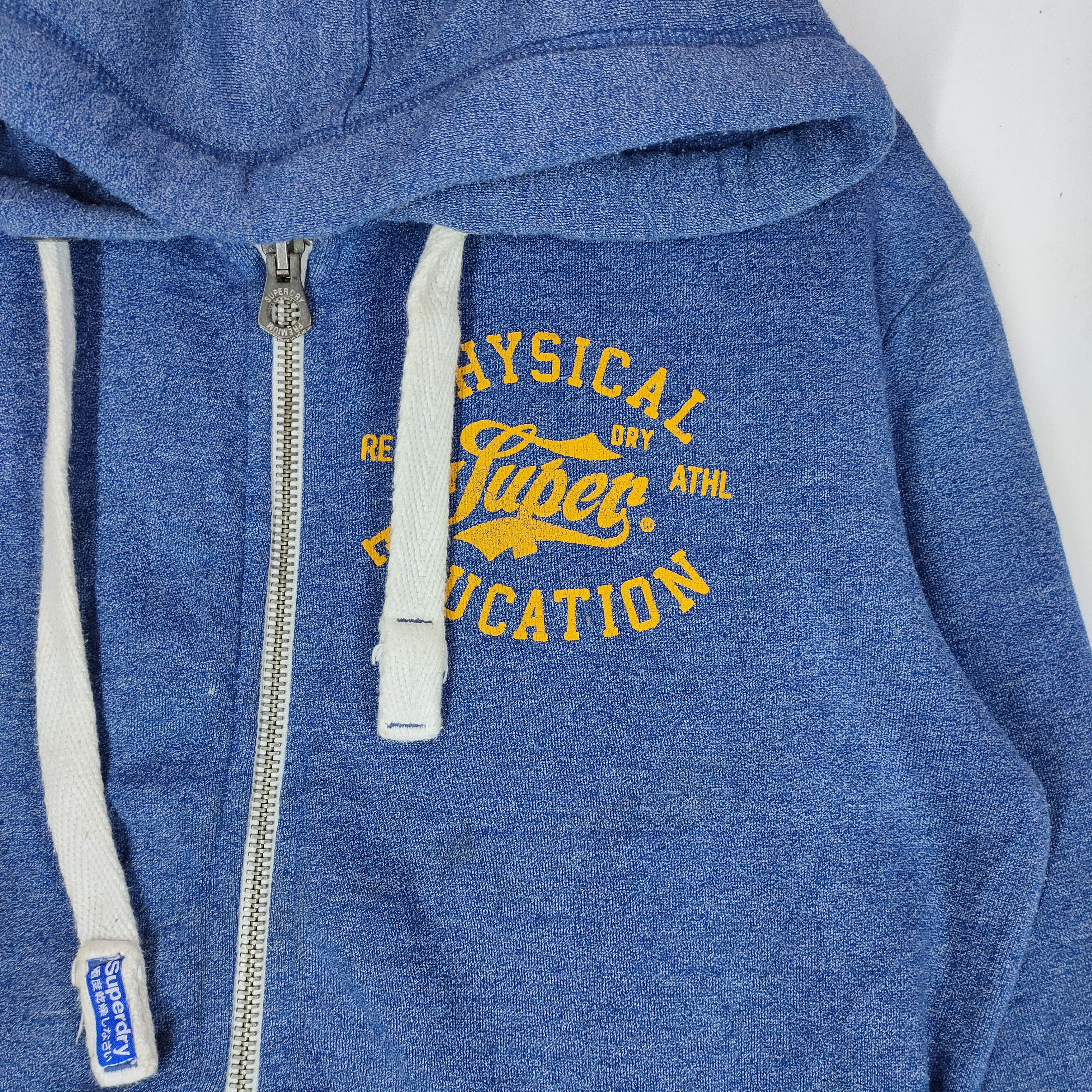 Japanese Brand SUPERDRY Full Zipper Spellout Printed on Sleeve Hoodie Size US M / EU 48-50 / 2 - 3 Thumbnail