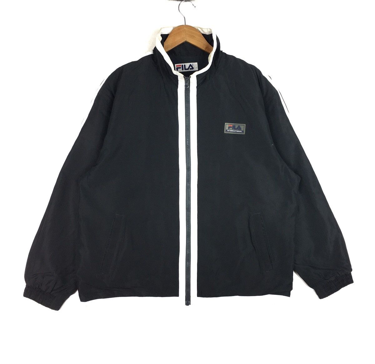 Fila Vintage FILA Big Logo Embroidered Windbreaker Streetwear Size US XL / EU 56 / 4 - 1 Thumbnail