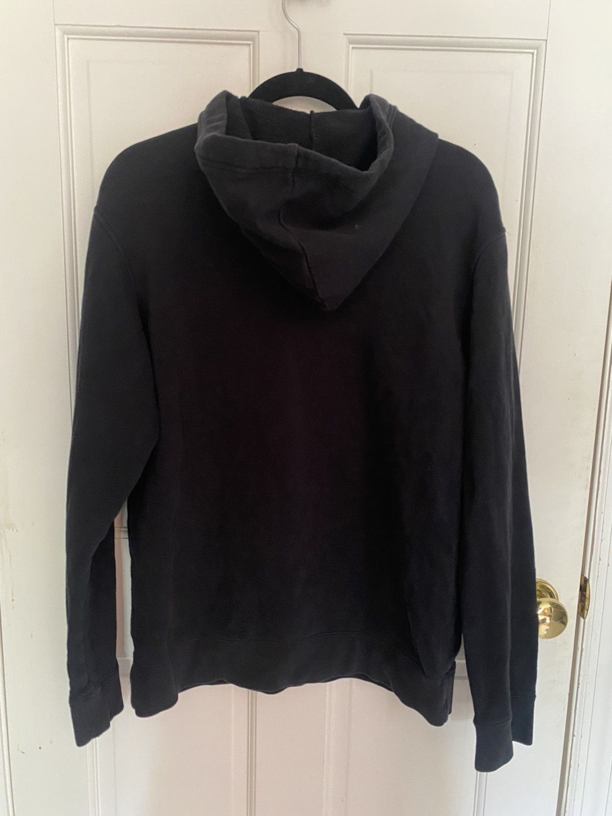 Vintage Nike Embroidered Black Football Hoodie W Red Swoosh