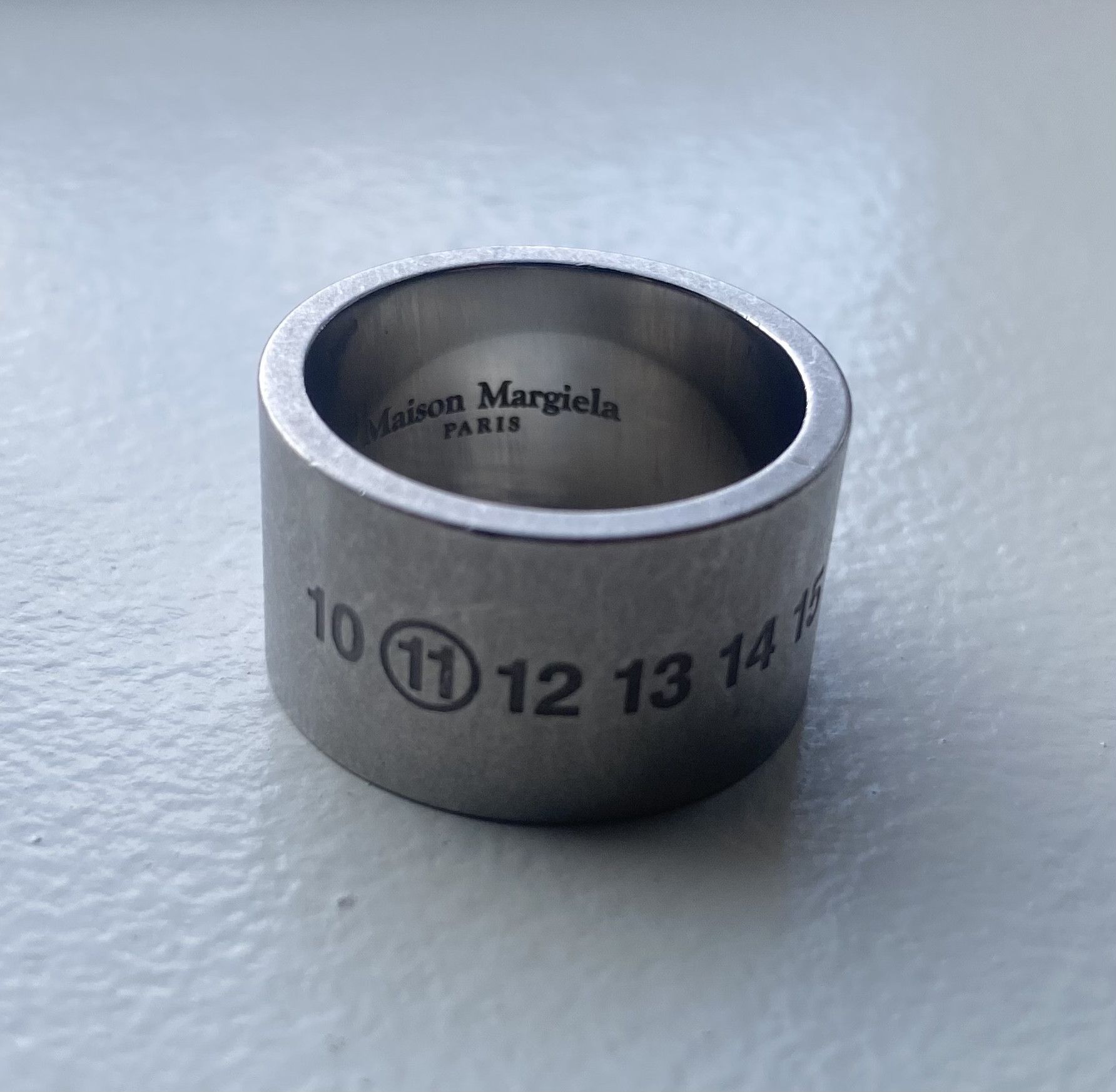 Maison Margiela Silver Wide Numbers Ring | Grailed