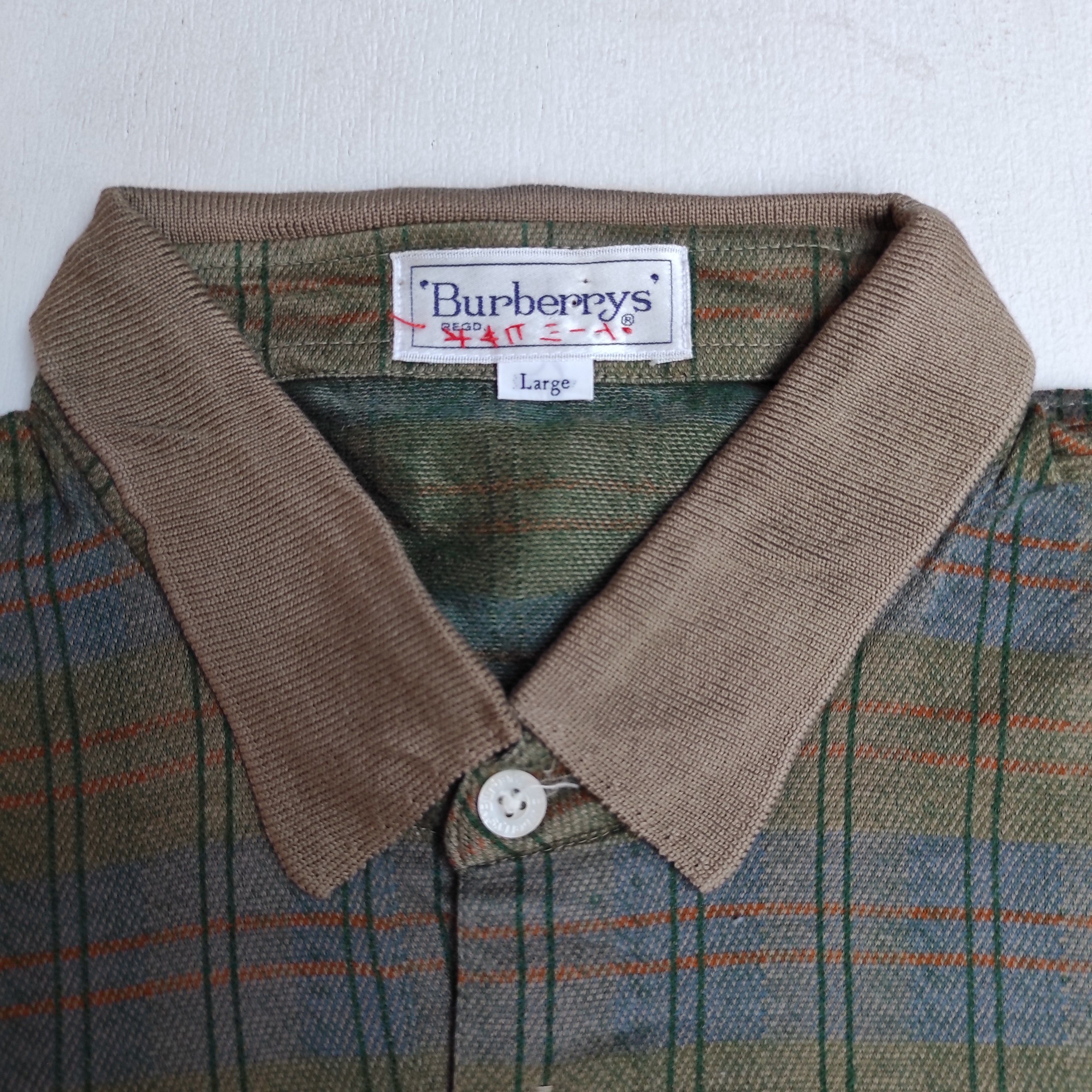 Burberry Vintage Burberrys Checkered Polo Shirt Size US L / EU 52-54 / 3 - 5 Thumbnail