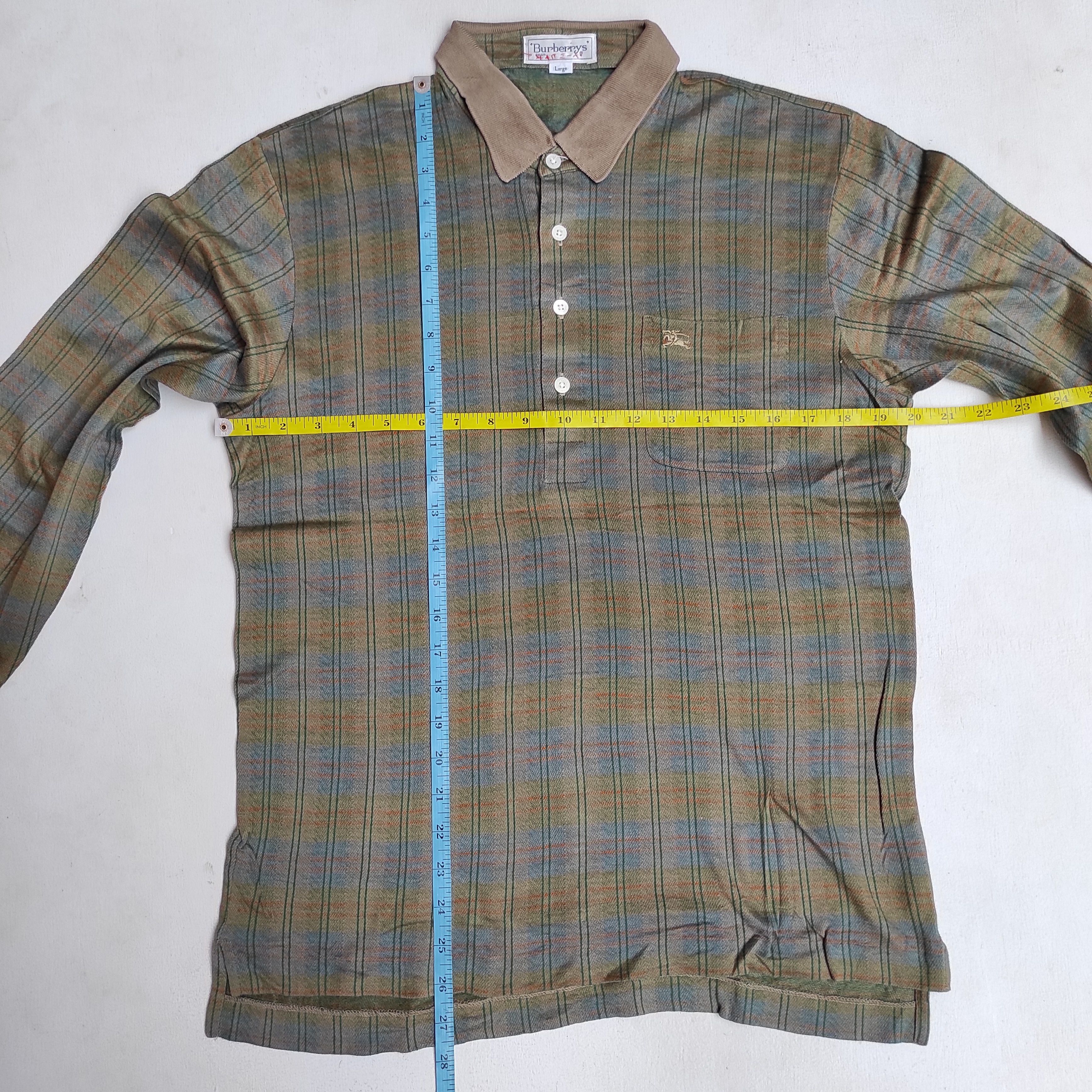 Burberry Vintage Burberrys Checkered Polo Shirt Size US L / EU 52-54 / 3 - 11 Thumbnail