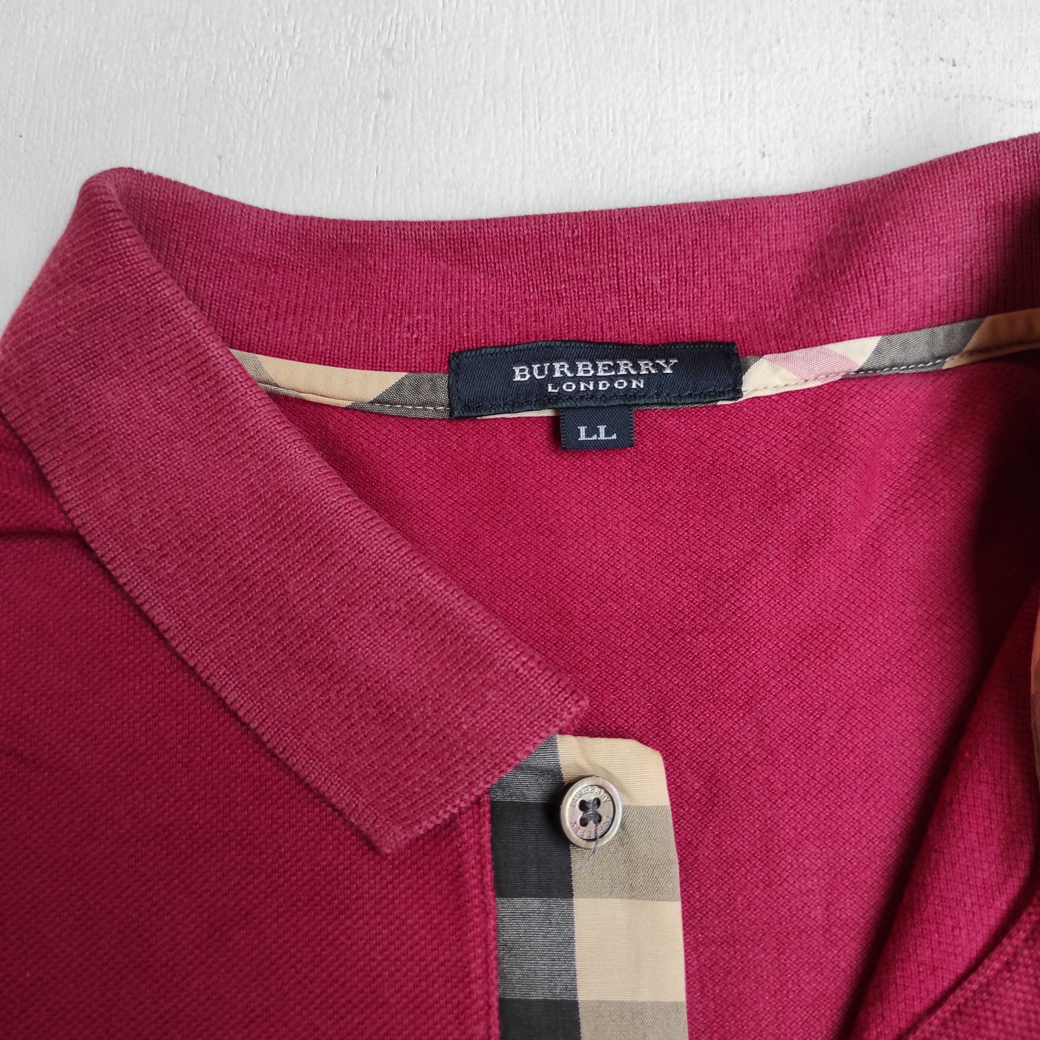 Burberry Burberry London Polo shirt Red nova check size LL Size US L / EU 52-54 / 3 - 5 Thumbnail