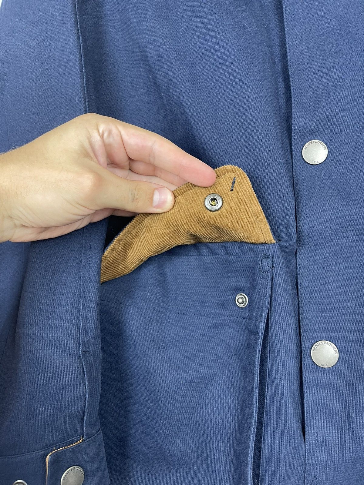 Brooks Brothers “346” Brooks Brother blue coach jacket corduroy collar Size US S / EU 44-46 / 1 - 10 Thumbnail