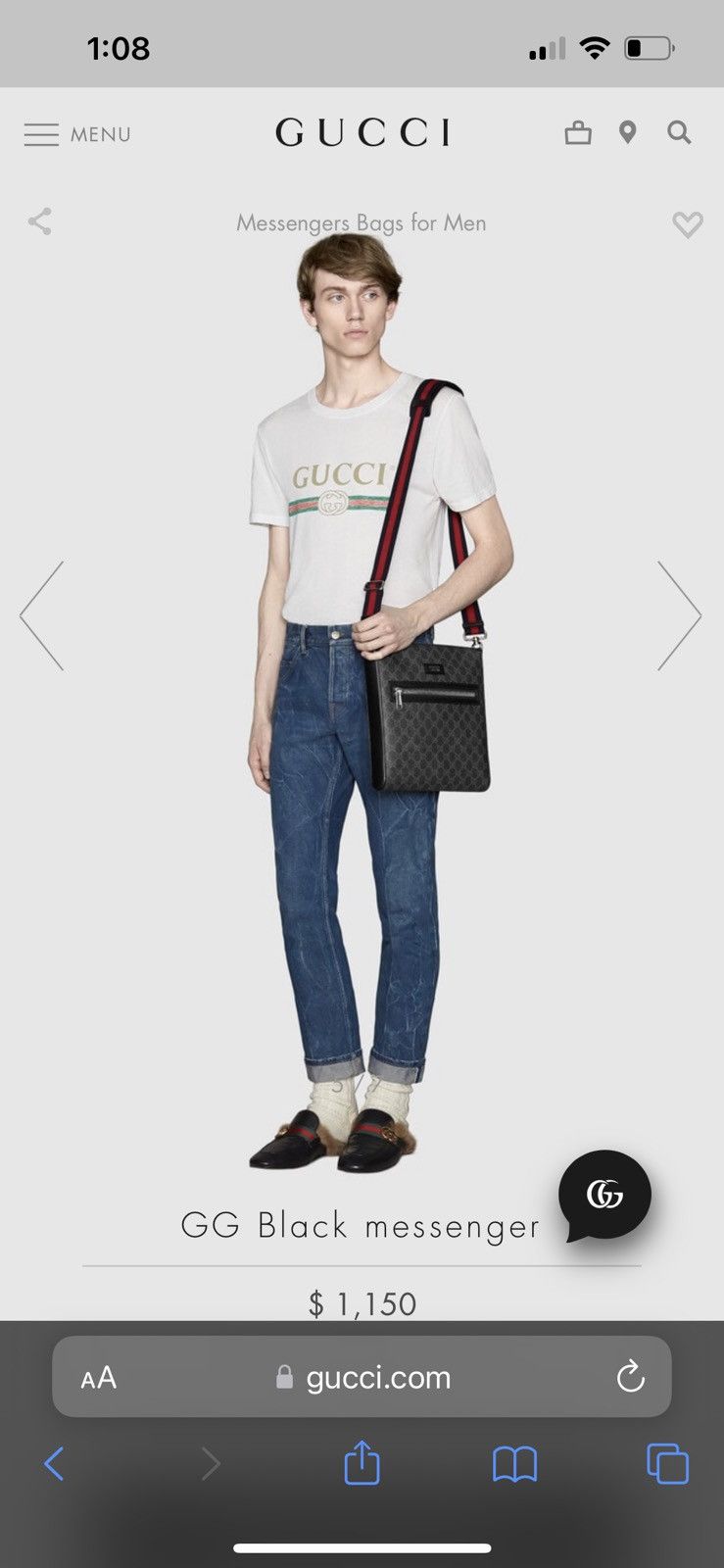 Gucci Gucci GG Black Messenger Size ONE SIZE - 9 Thumbnail