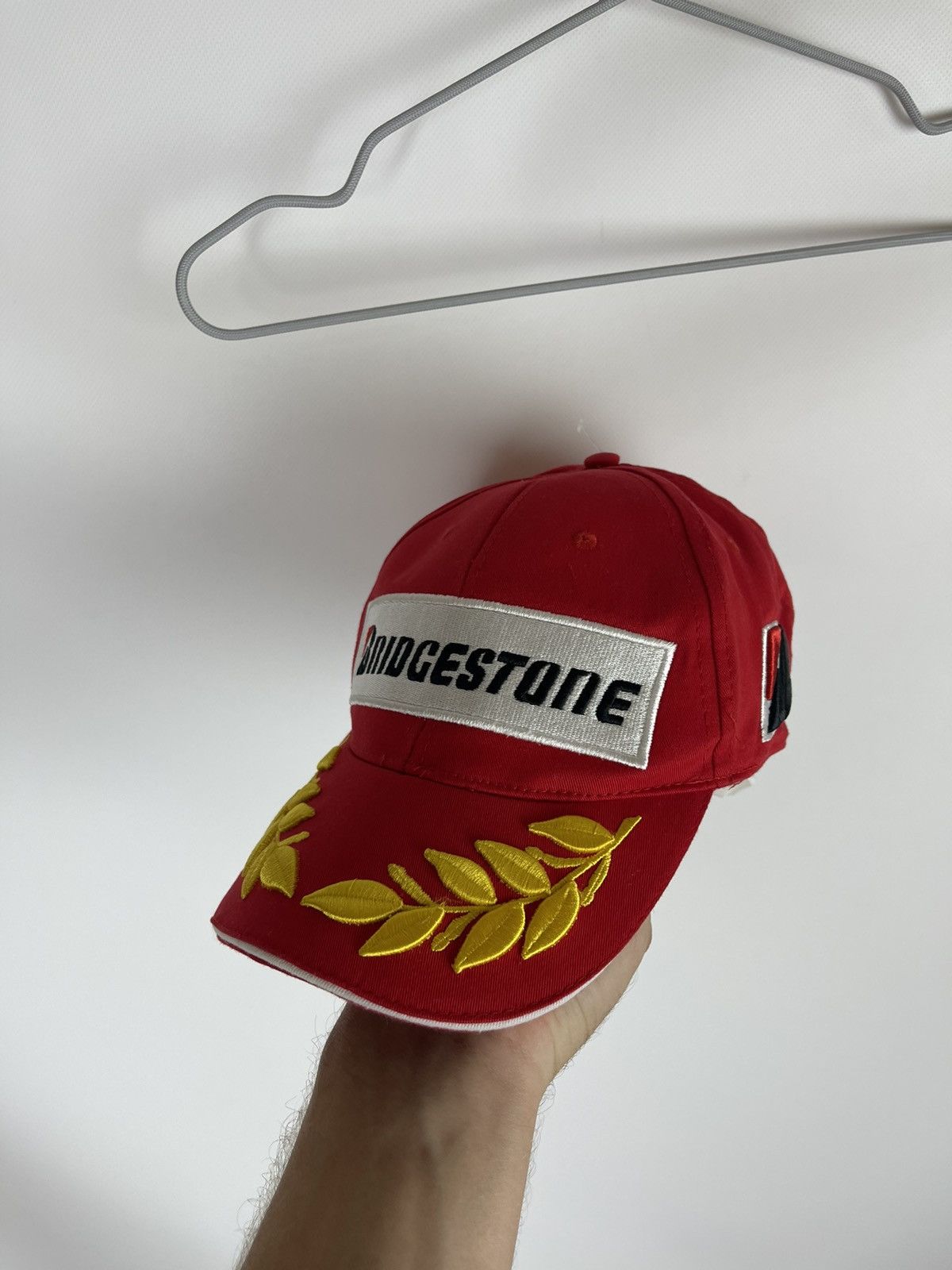 Formula 1 Bridgestone official vintage red racing cap rare Size ONE SIZE - 3 Thumbnail