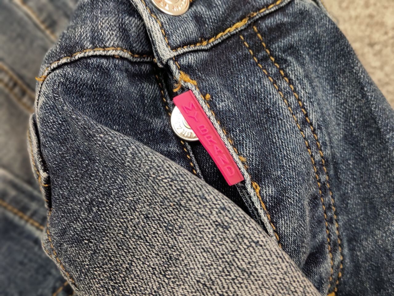 Japanese Brand Designer My Brand Slim Jeans Distressed Paint Blue Denim Size US 33 - 21 Thumbnail