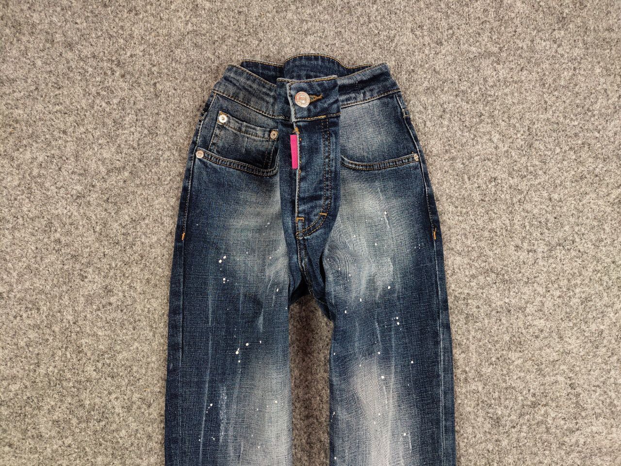 Japanese Brand Designer My Brand Slim Jeans Distressed Paint Blue Denim Size US 33 - 7 Thumbnail